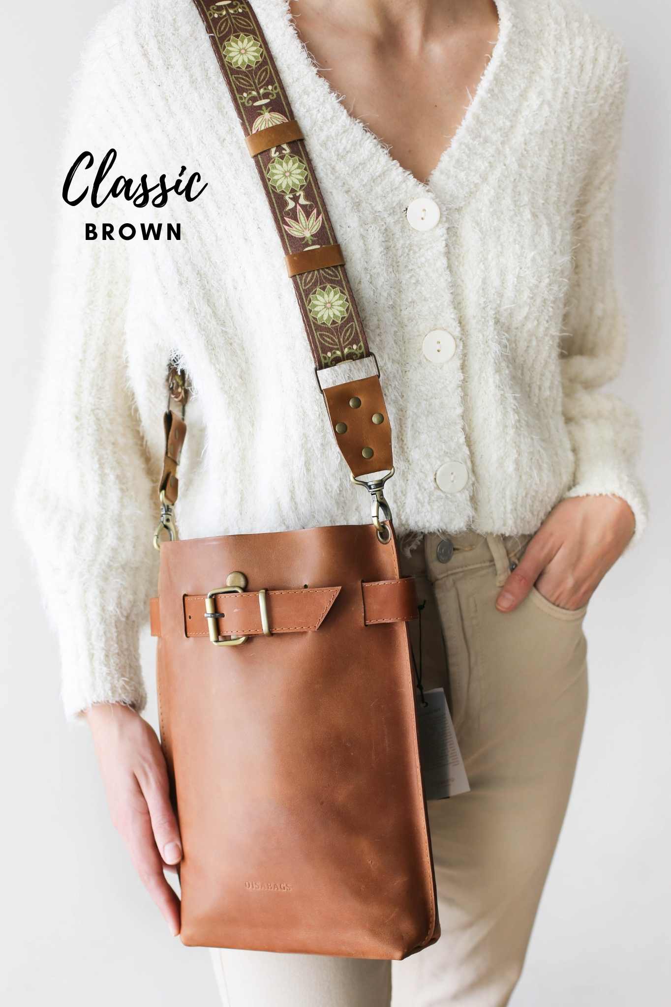 Crossbody Webbing Straps with Leather