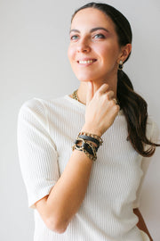 qisabags designer leather bracelet