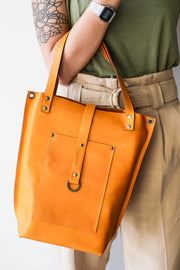 Designer leather handbag