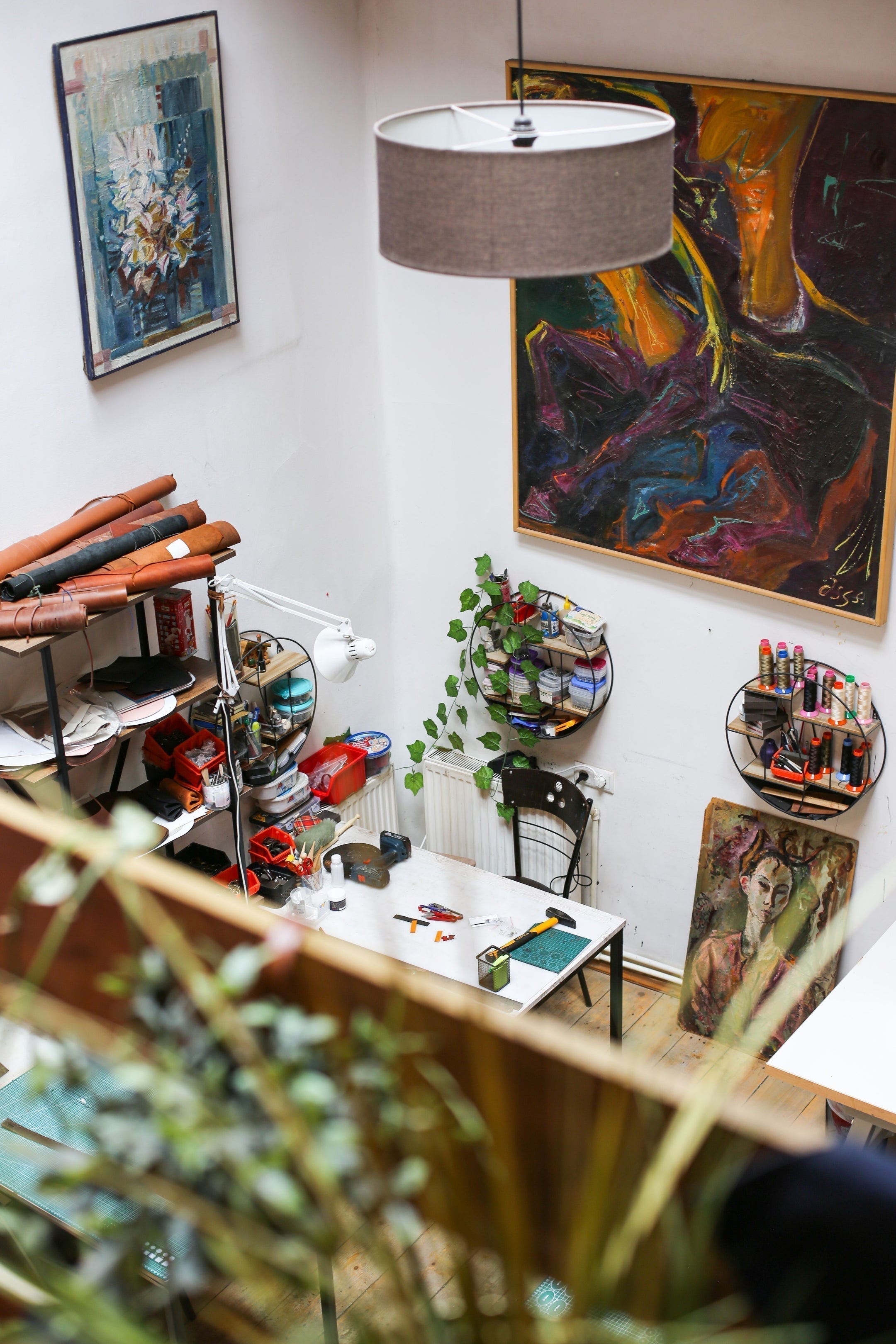 Handcrafted quiet luxury leather bags in the Qisa atelier in Tbilisi, Georgia