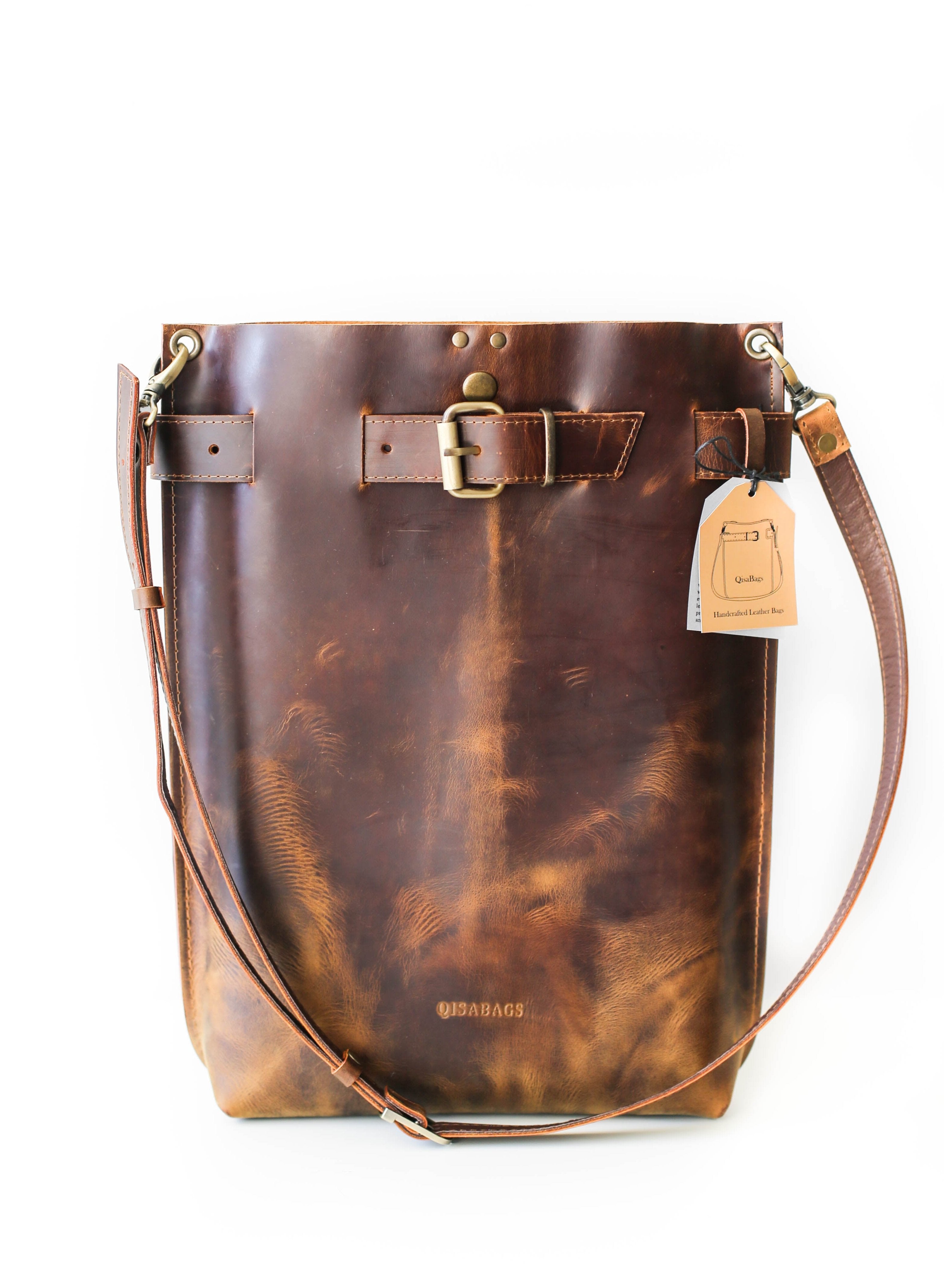 Brown Large Leather Backpack