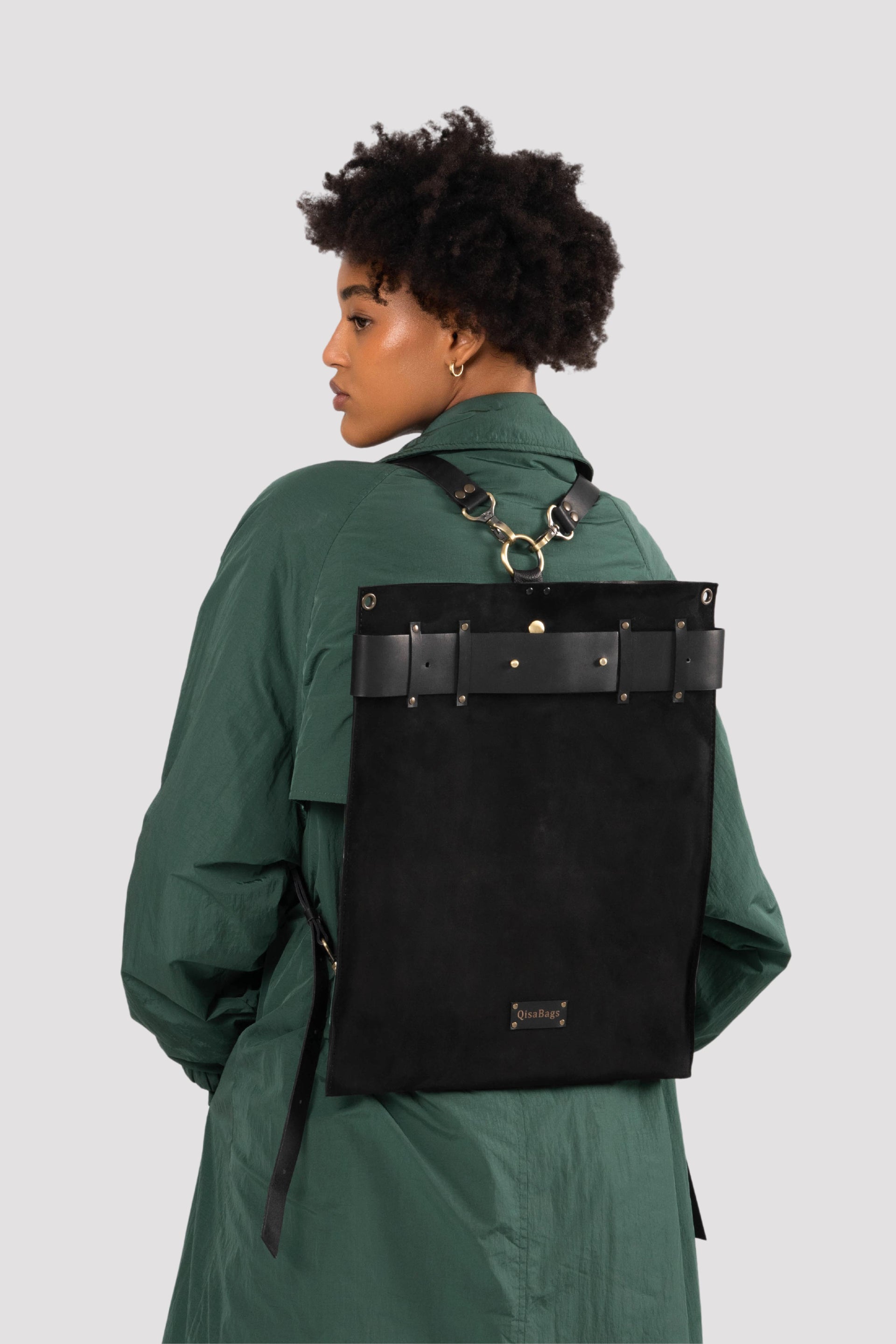 Suede Leather Backpack