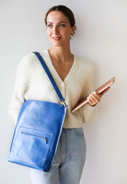 Blue Leather bag for women