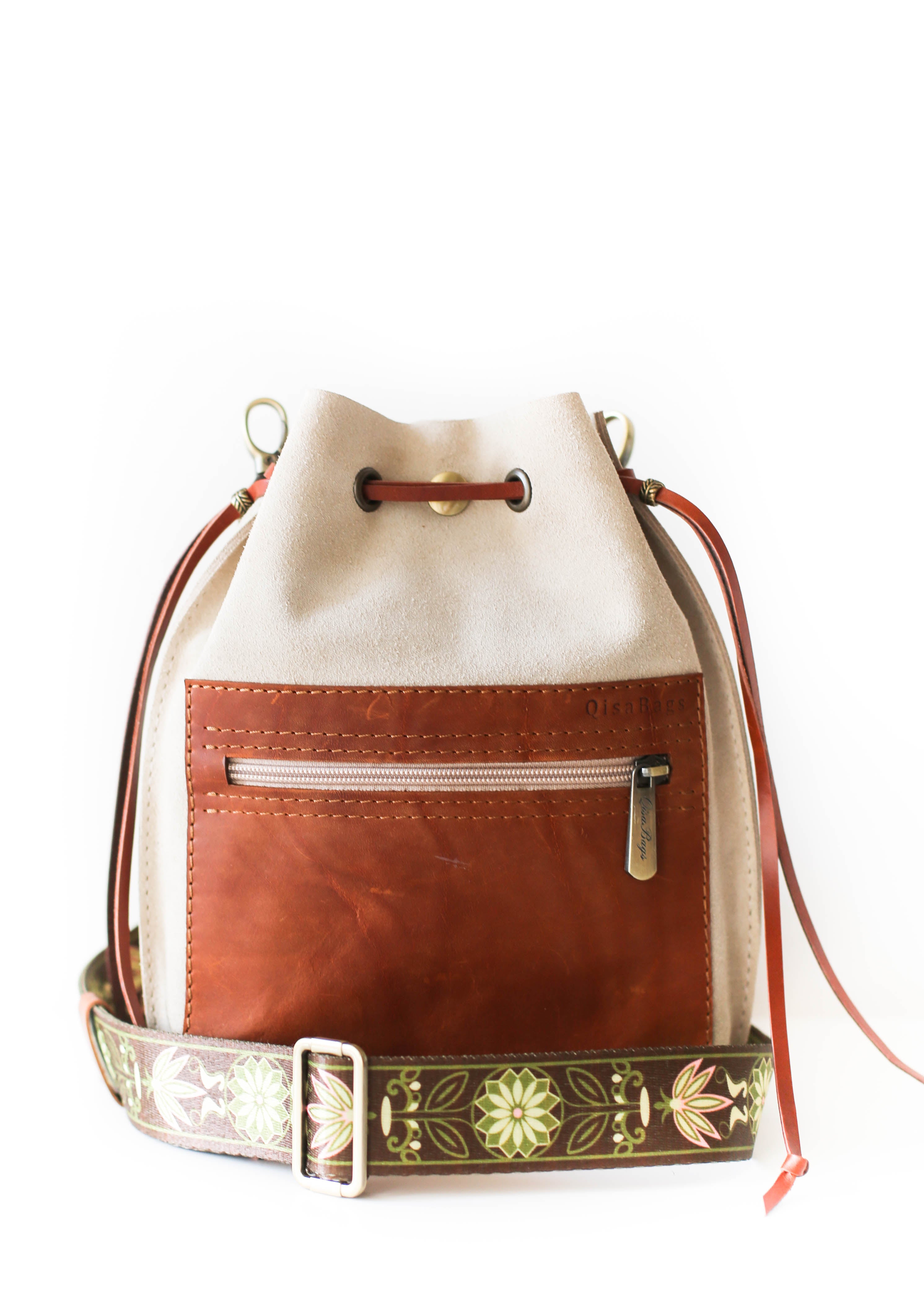 Beige Leather Bag