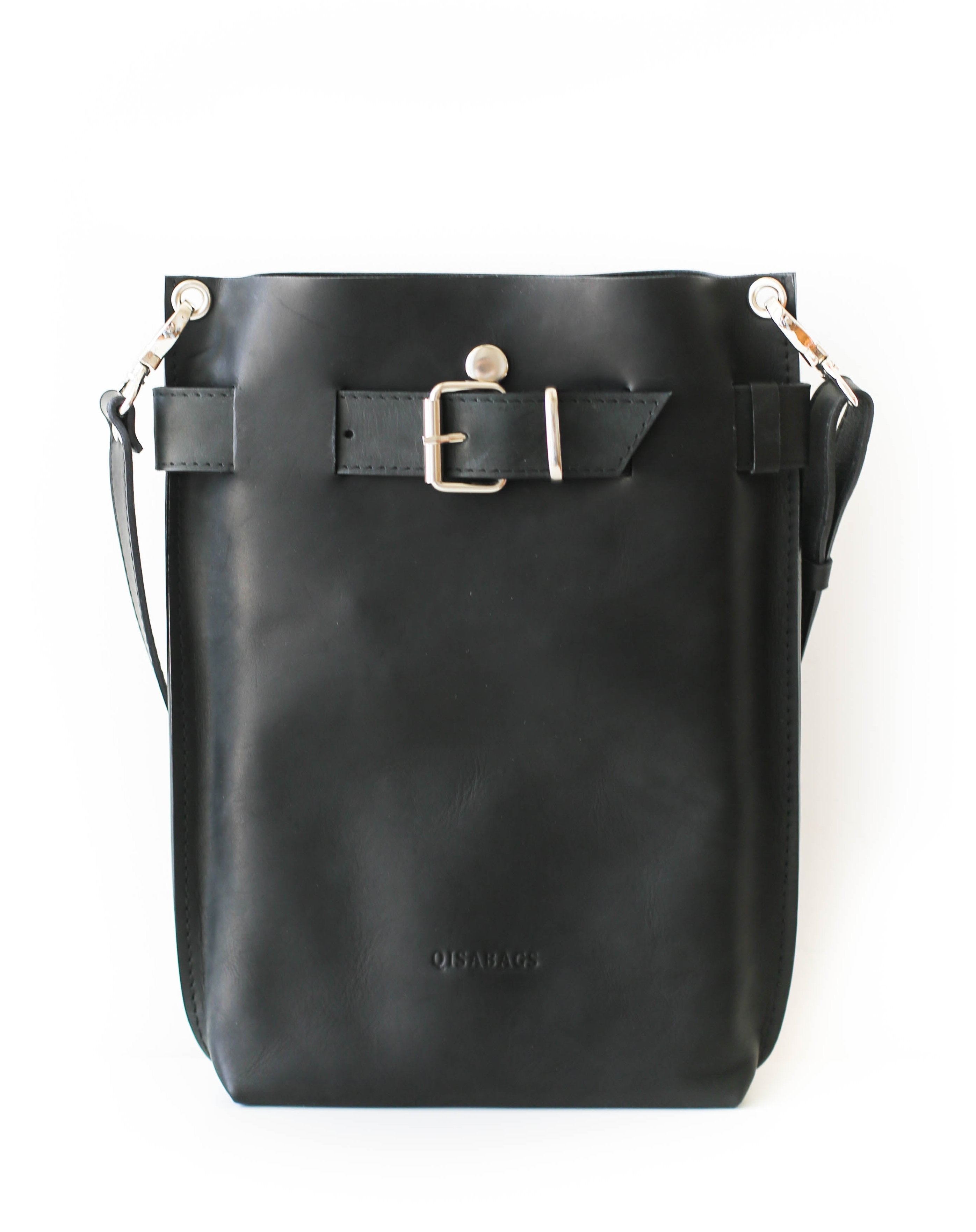 Black leather purse