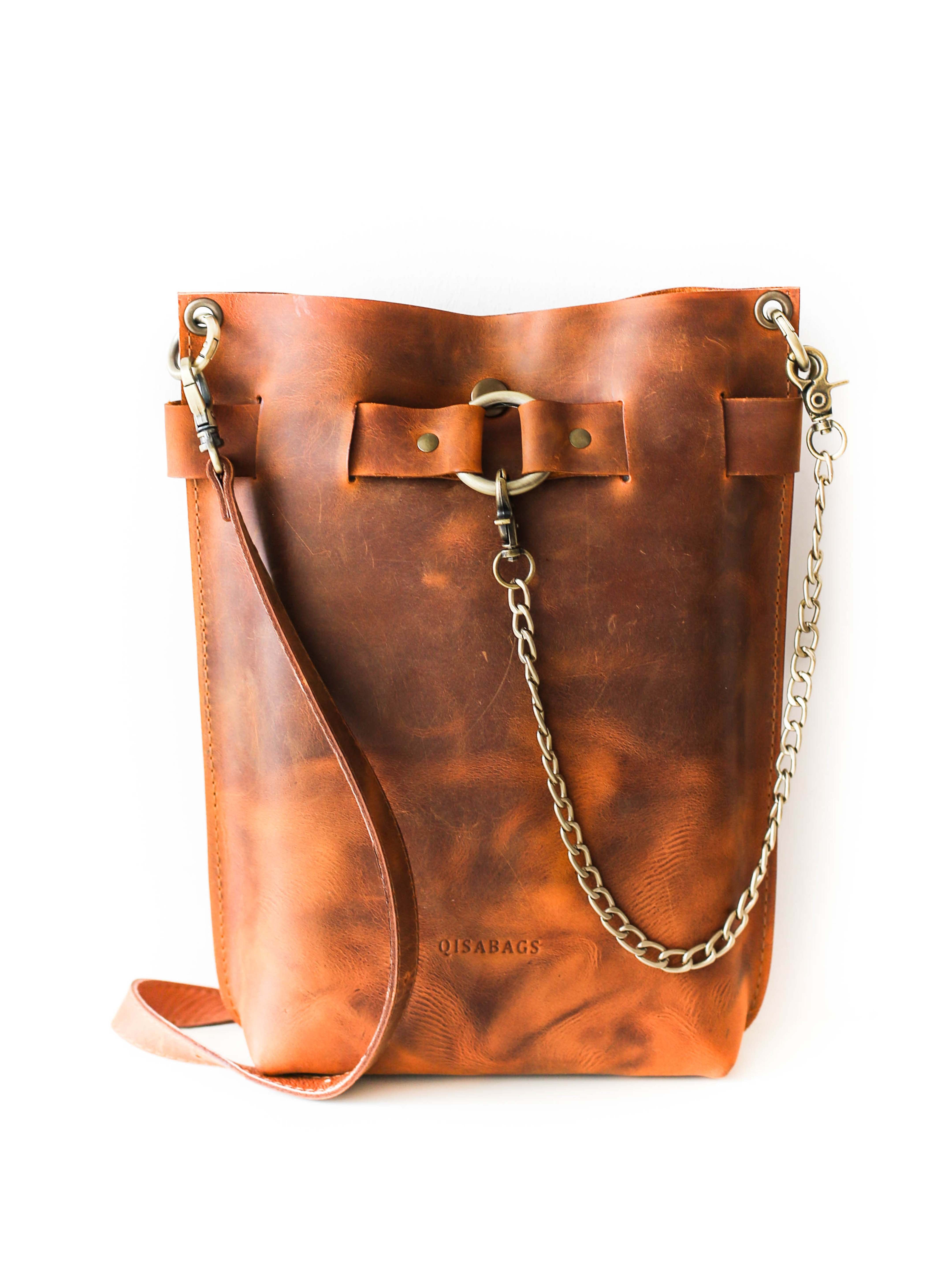 Brown Leather Backpack | Womens | QisaBags