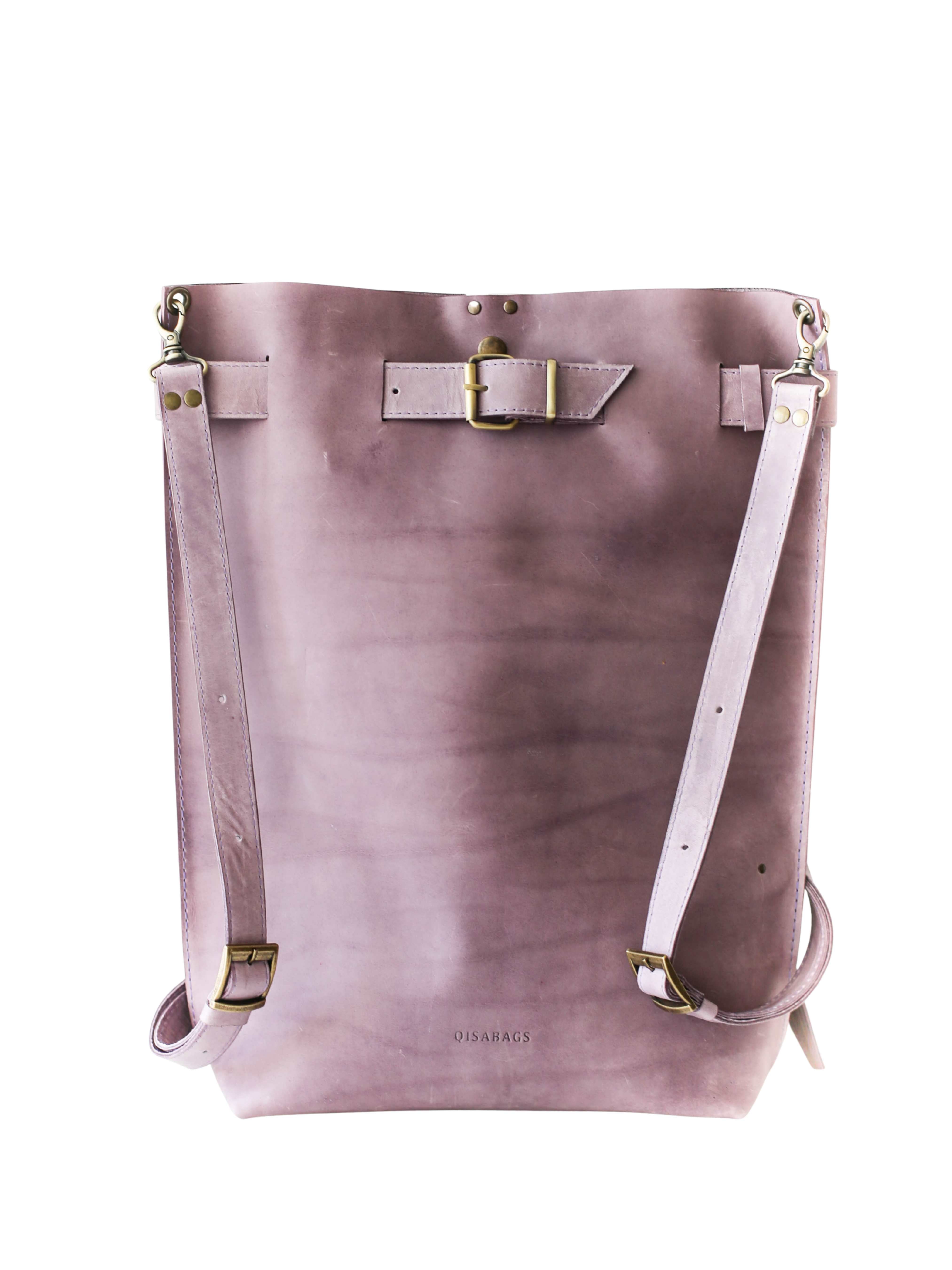 Grizzly Large Leather Backpack Purse