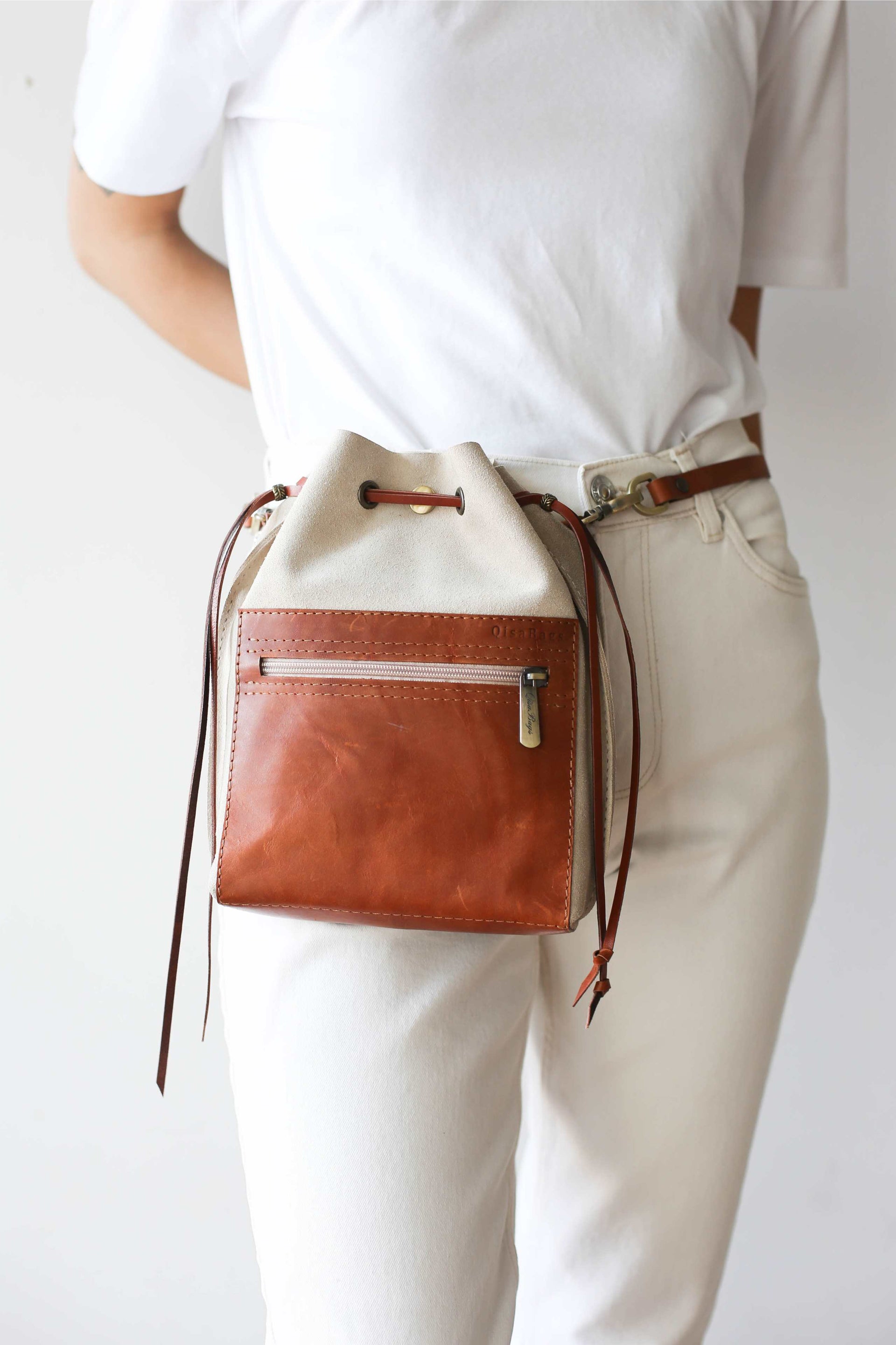 women's leather hip bag