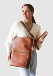 Brown Leather purse for laptop