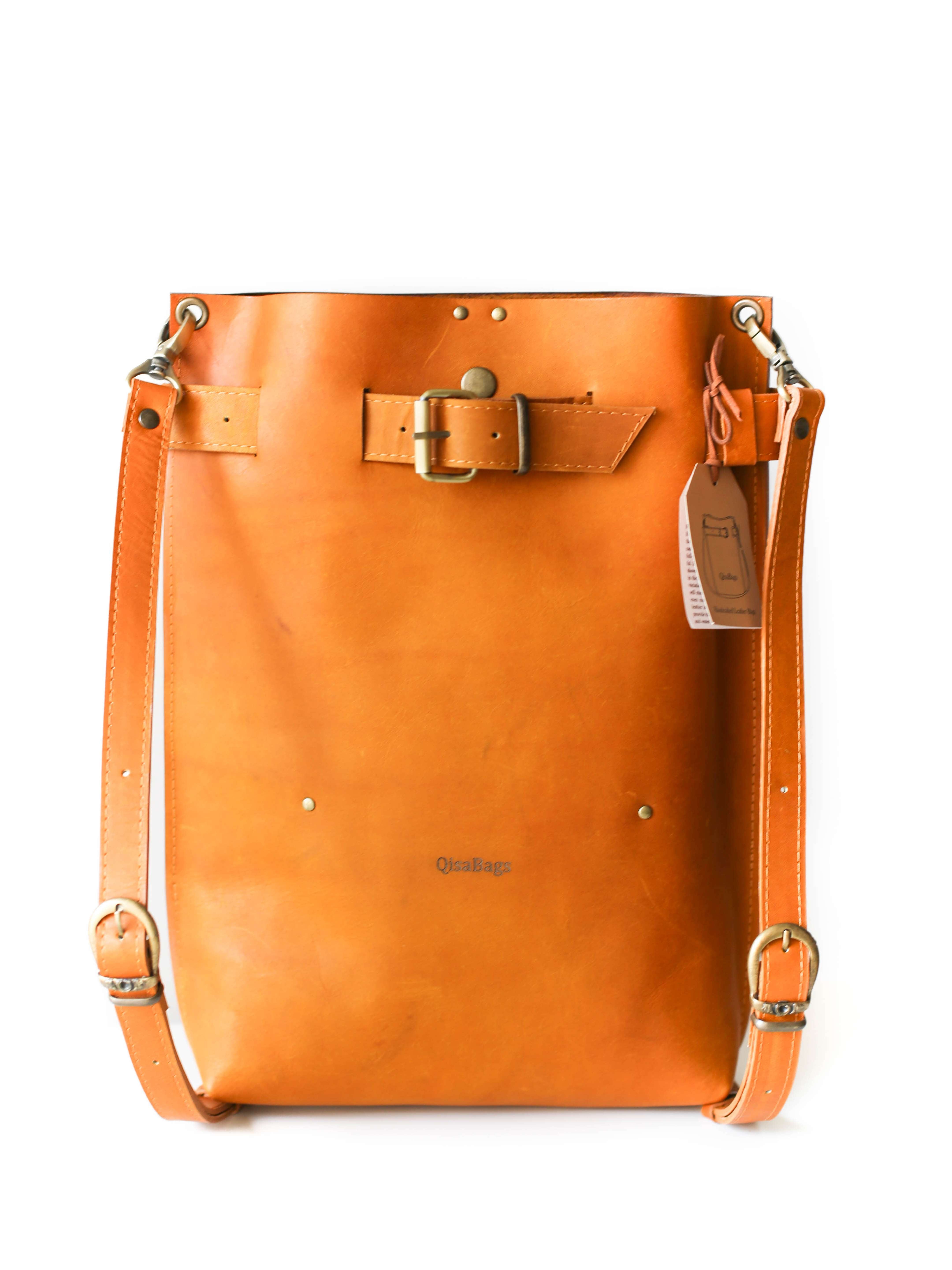 Grizzly Large Leather Backpack Purse