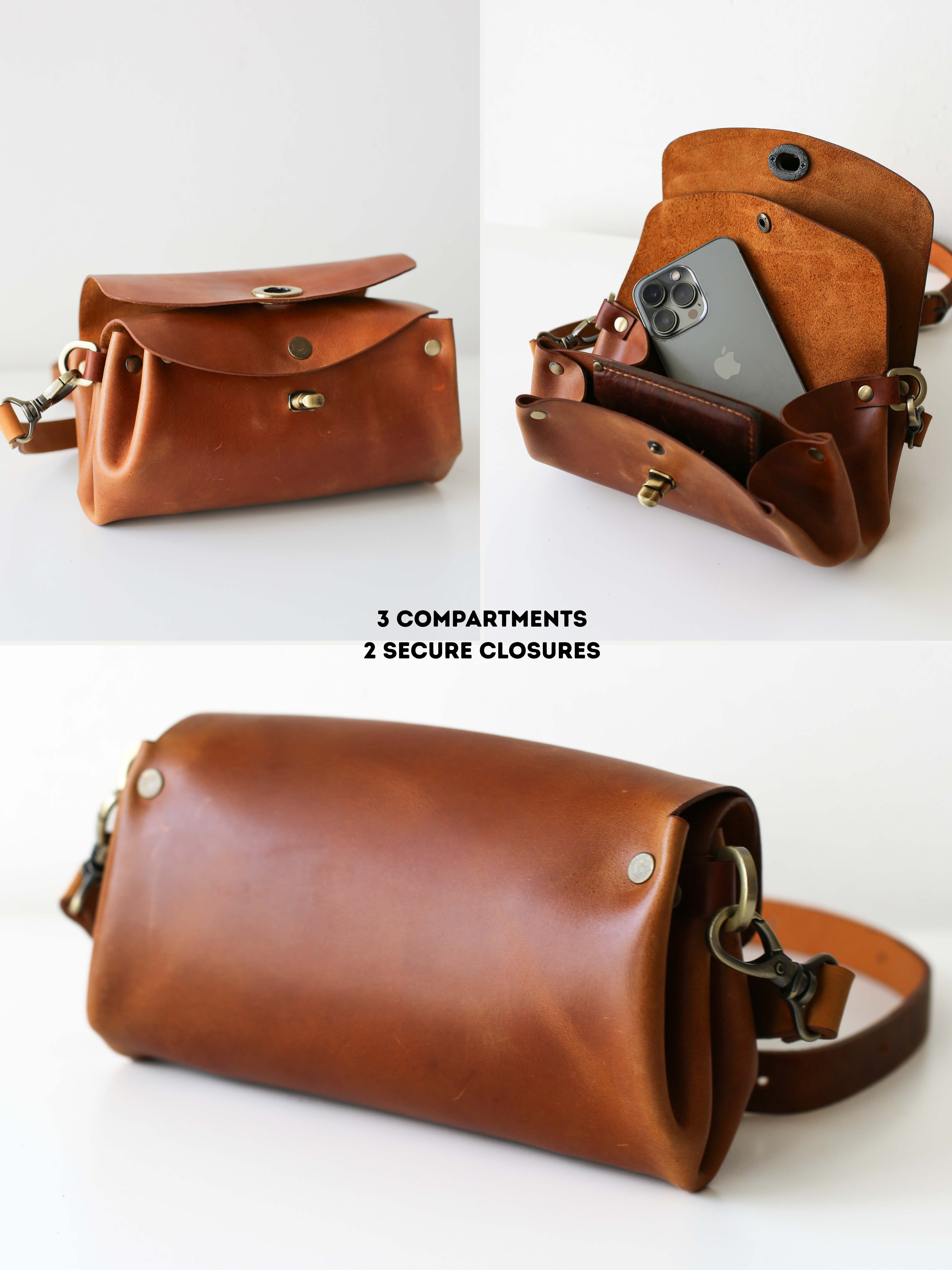 Donatella Leather Crossbody Bag​ | Mini Leather Bag | Qisa