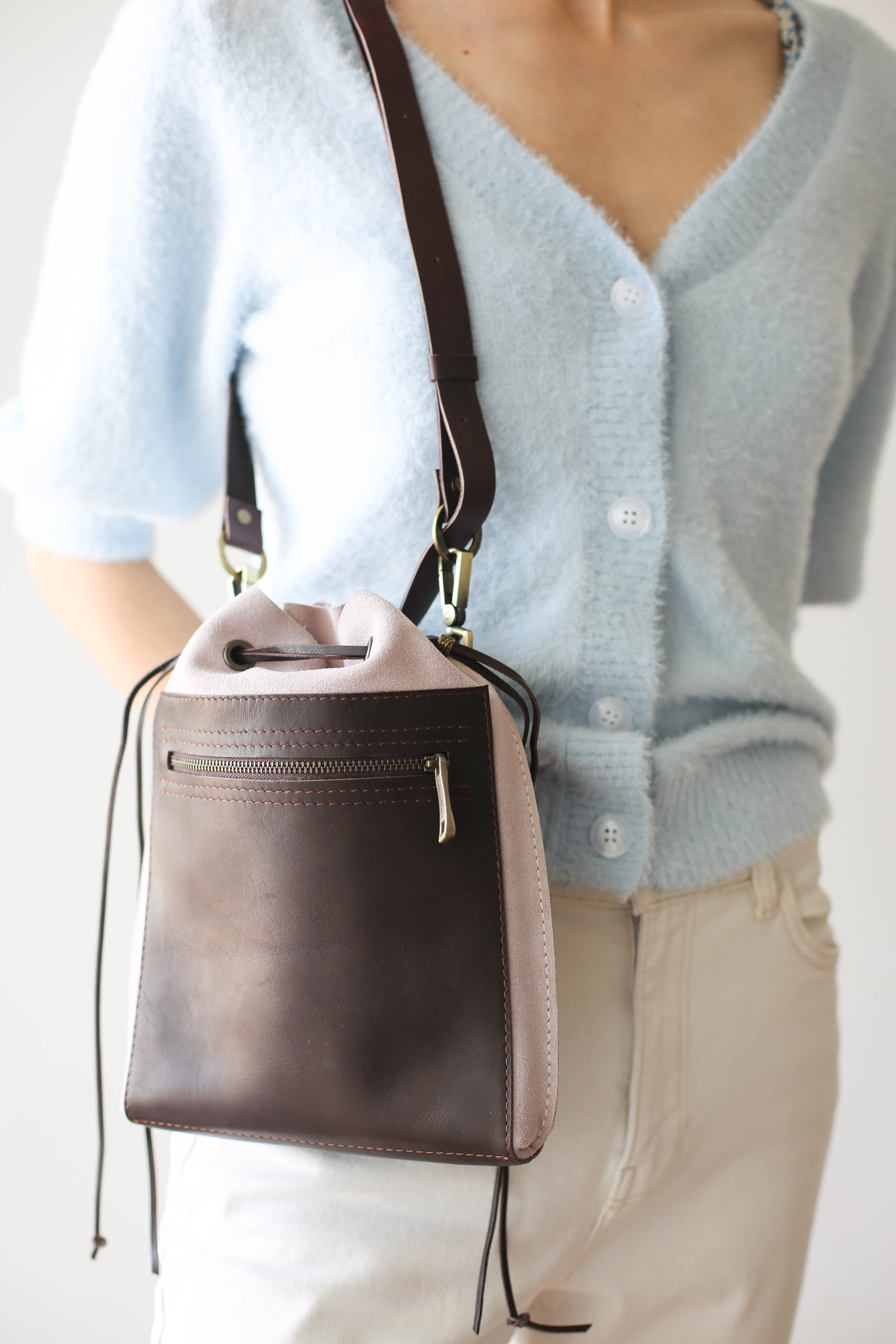 Lilac Mini Suede Bag