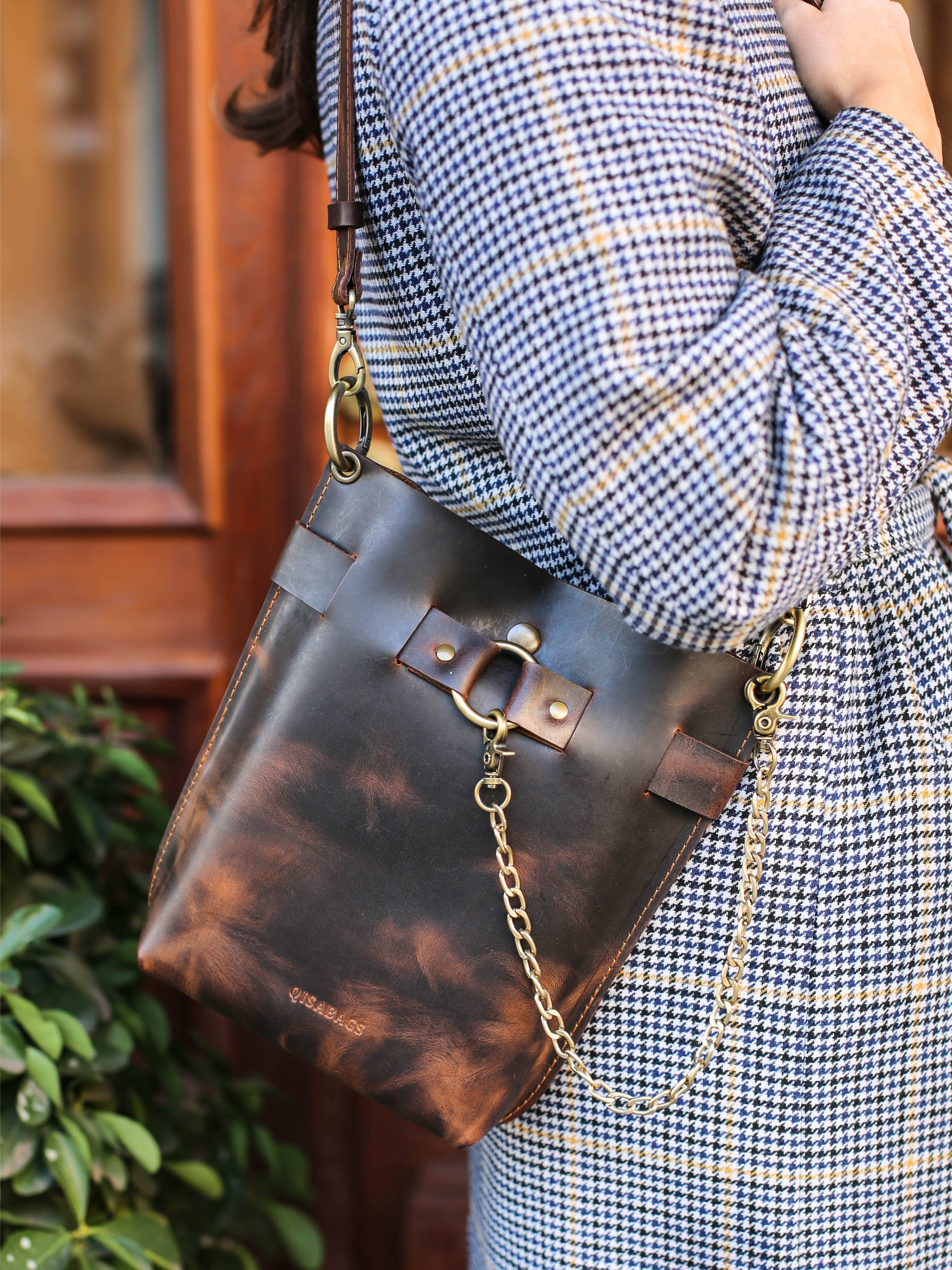 Vintage Leather Backpack | Leather Backpack Purse - Qisabags