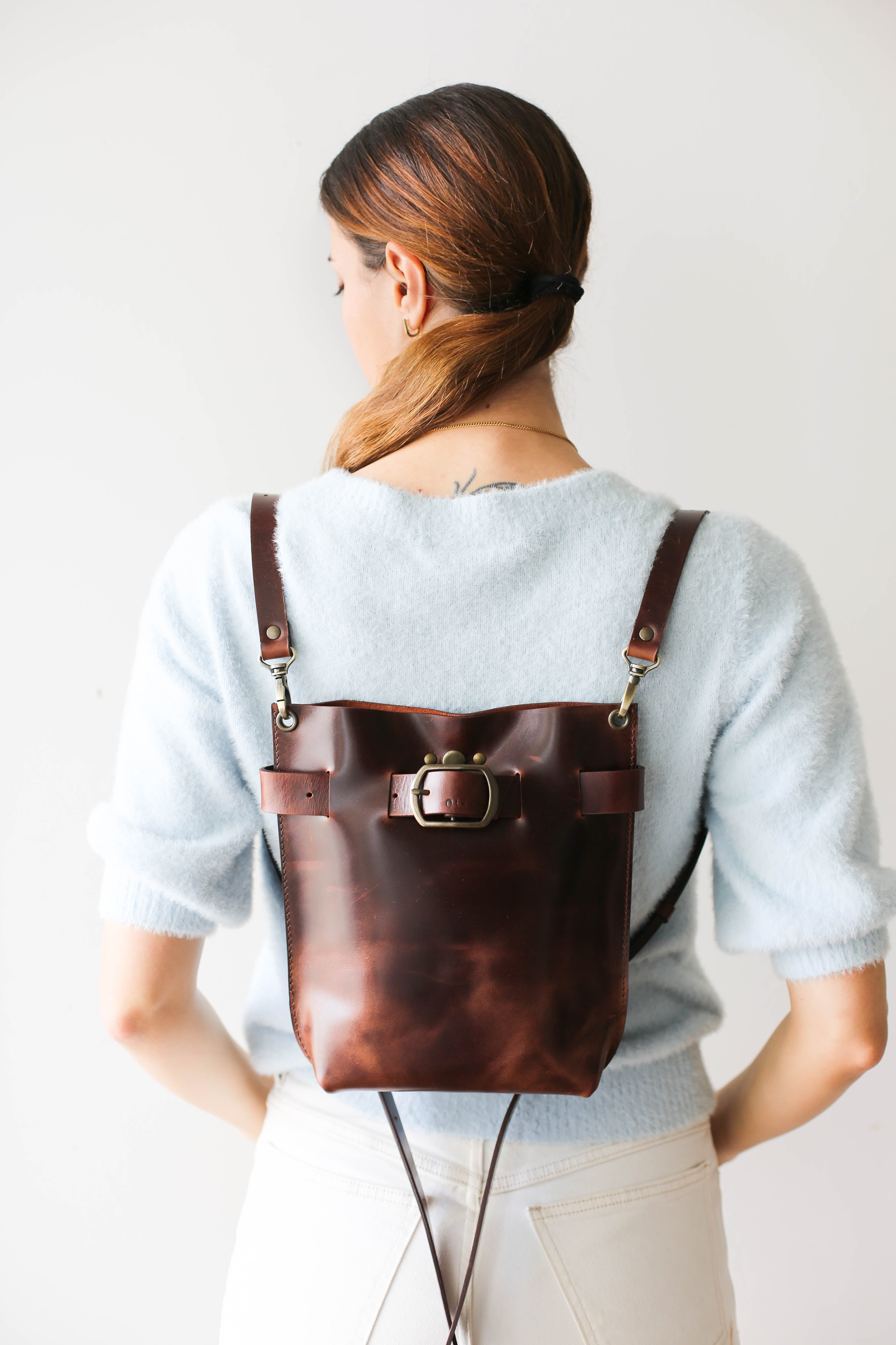 Women's Leather Backpack Purse