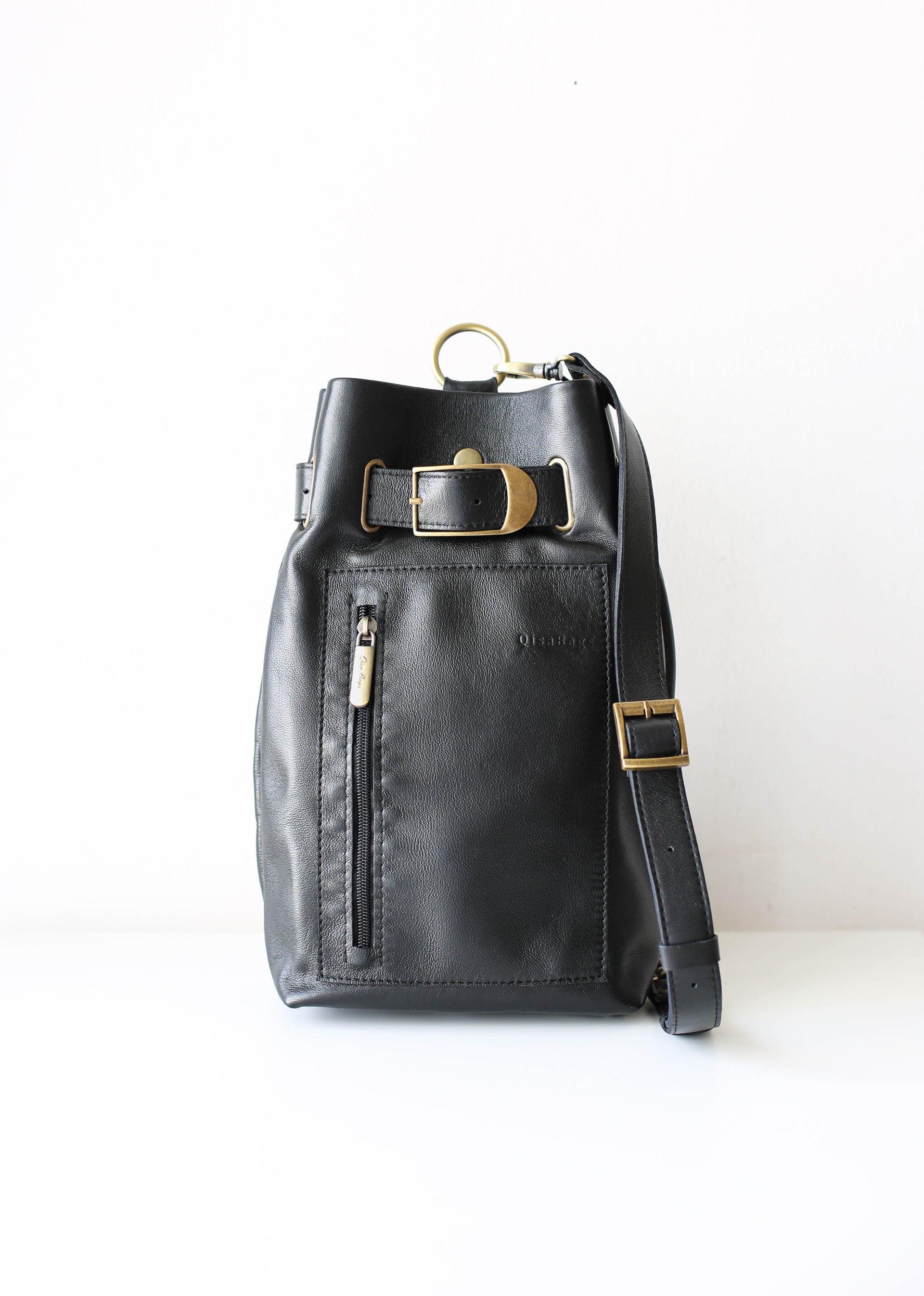 Black Leather bag for men