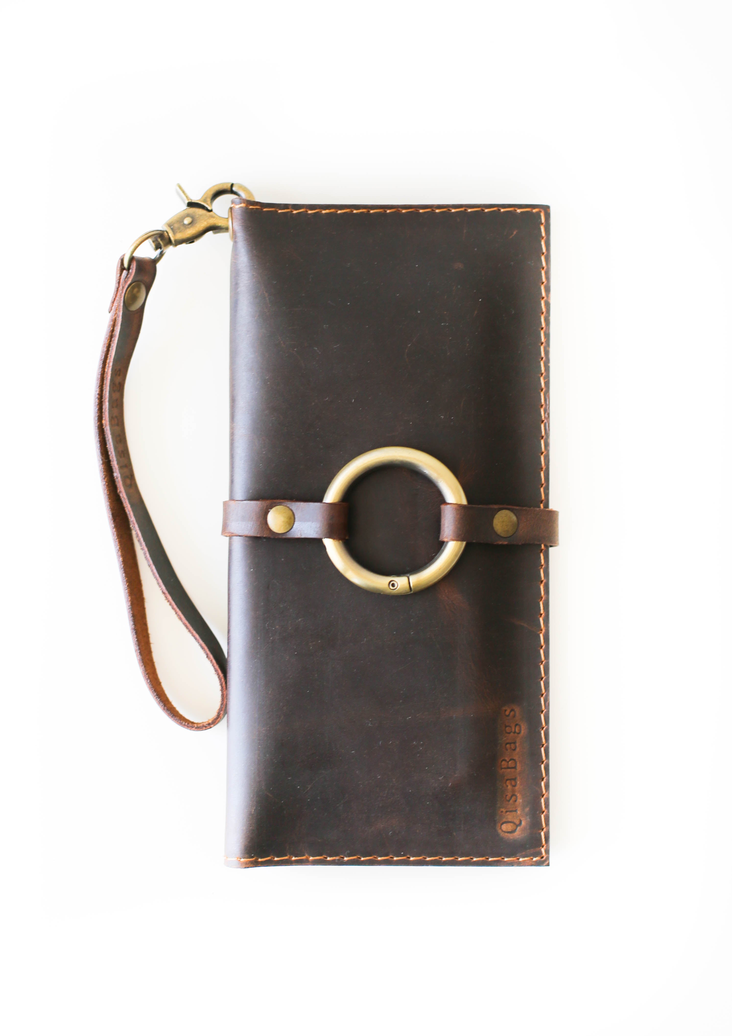 Brown Long Leather wallet