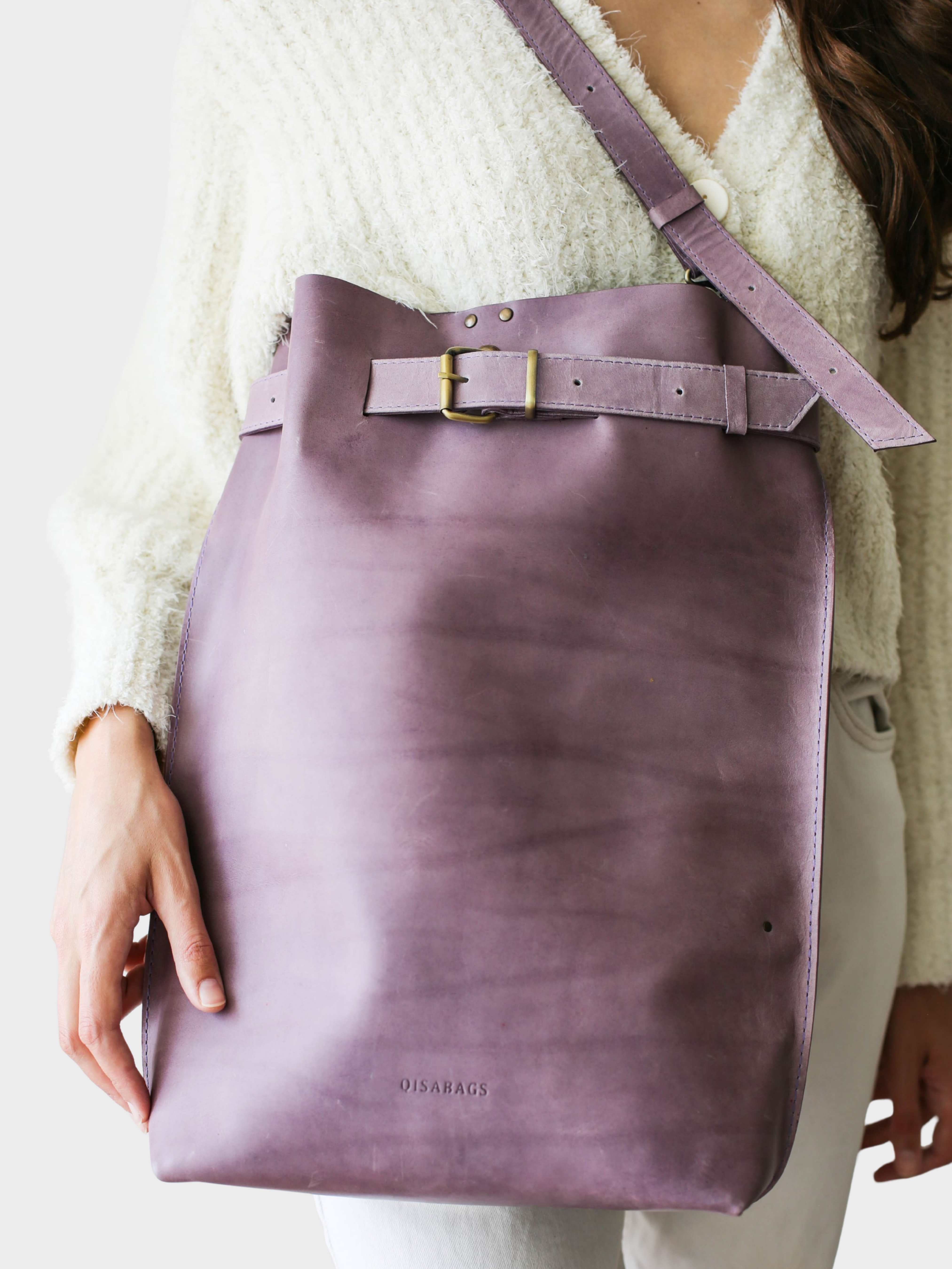 Grizzly Large Leather Backpack Purse