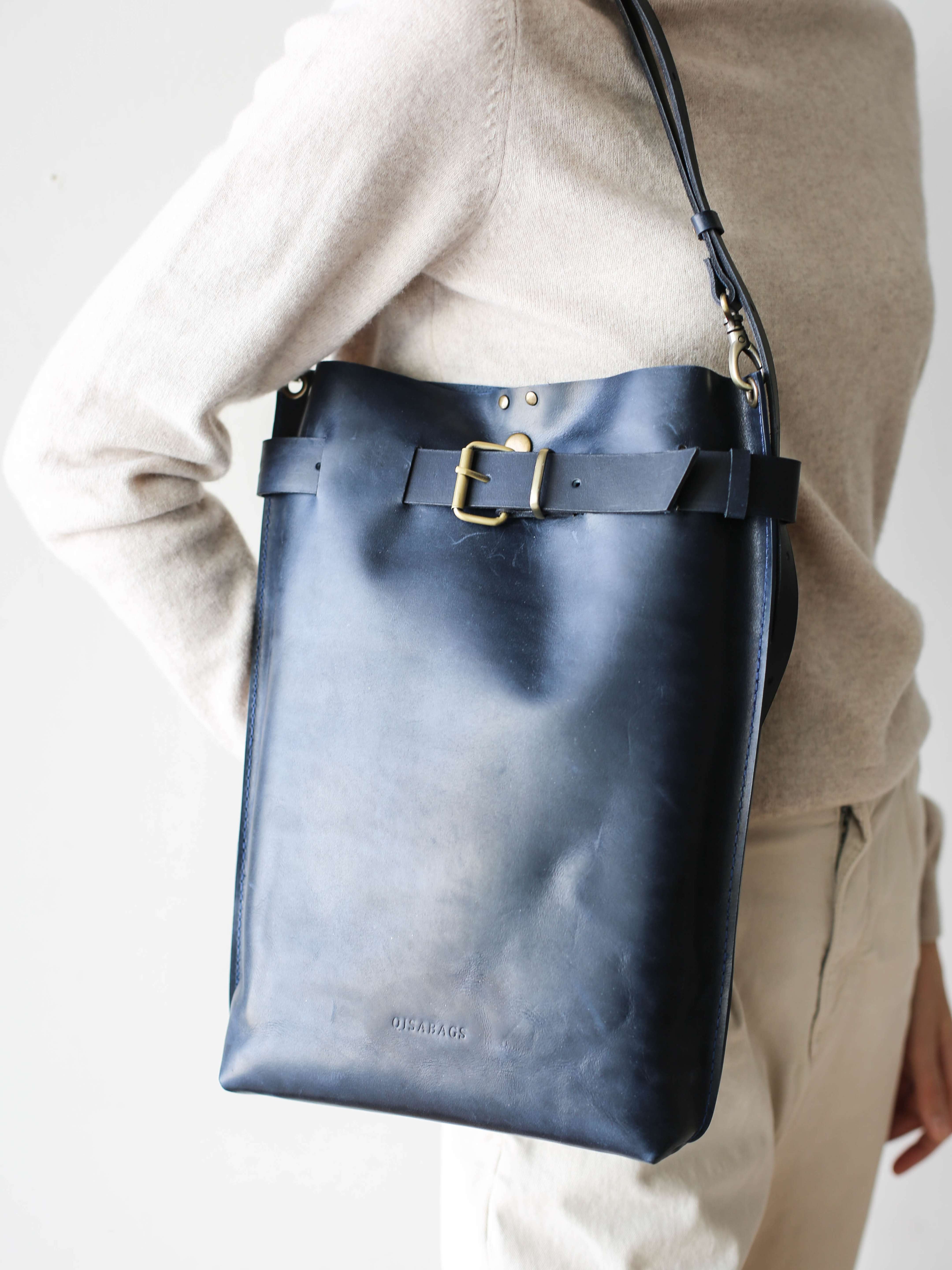 Grizzly Large Leather Backpack Purse