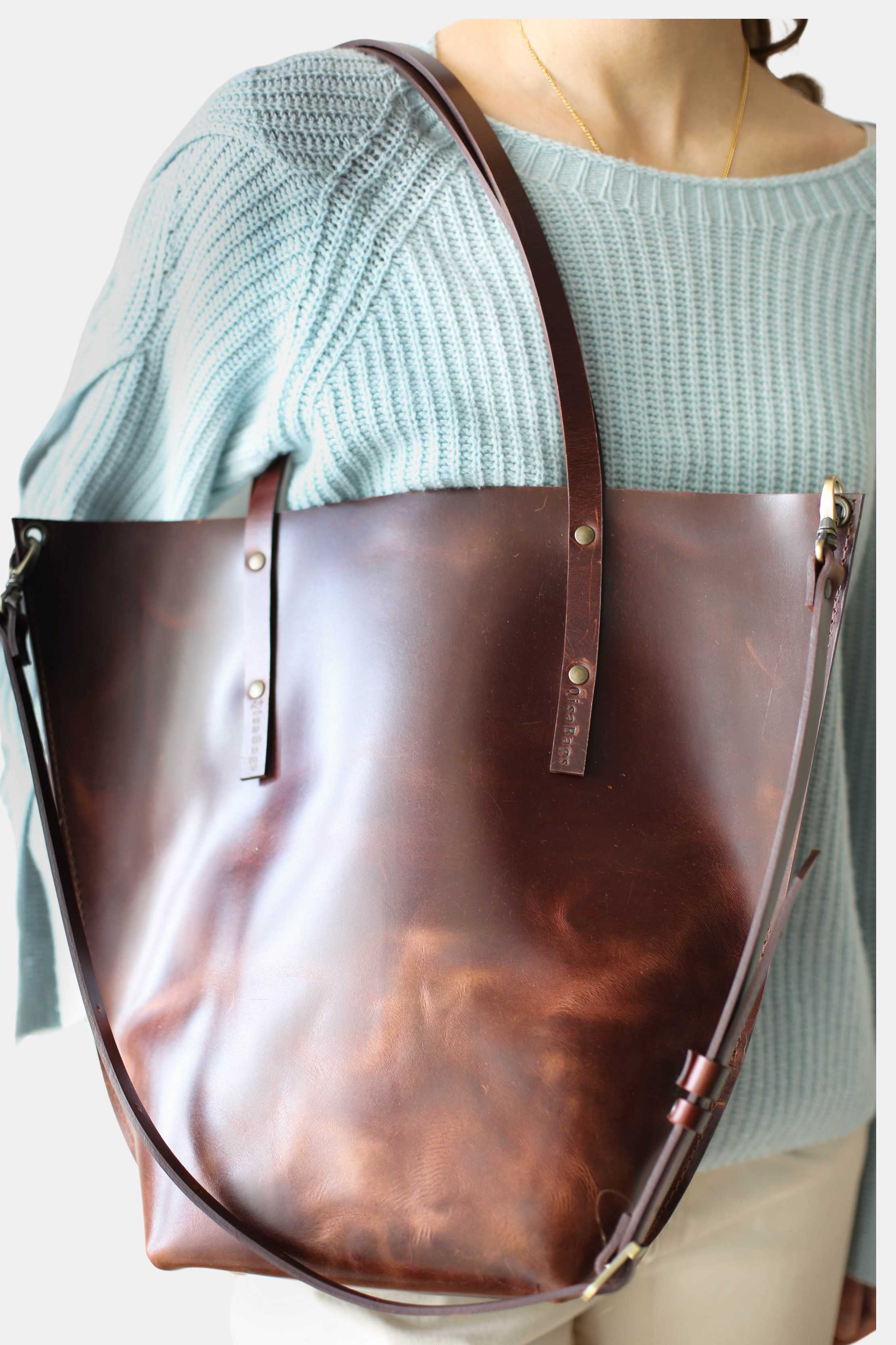 Brown Leather Tote for women