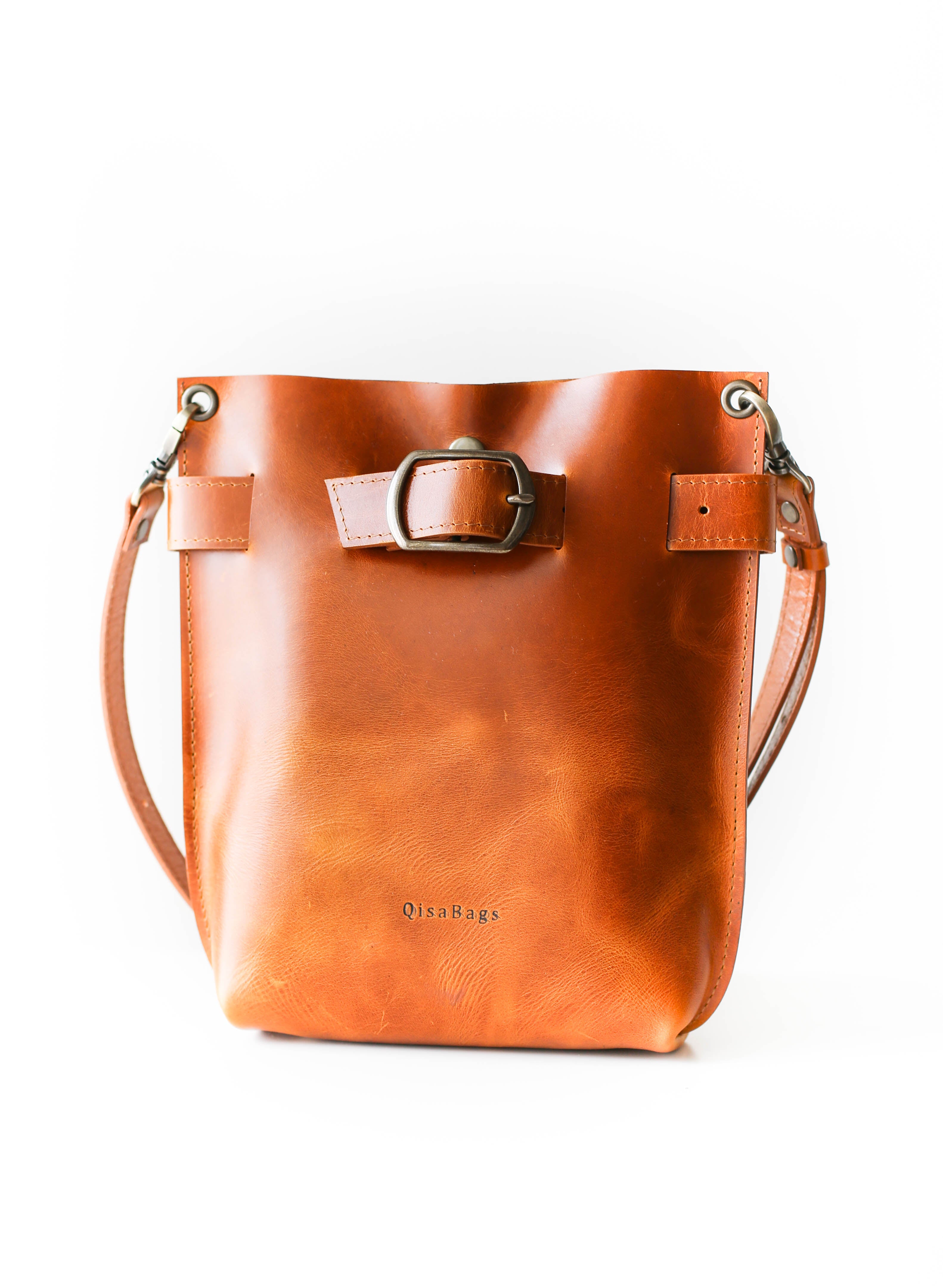 Valentina Cognac Brown Leather Bag