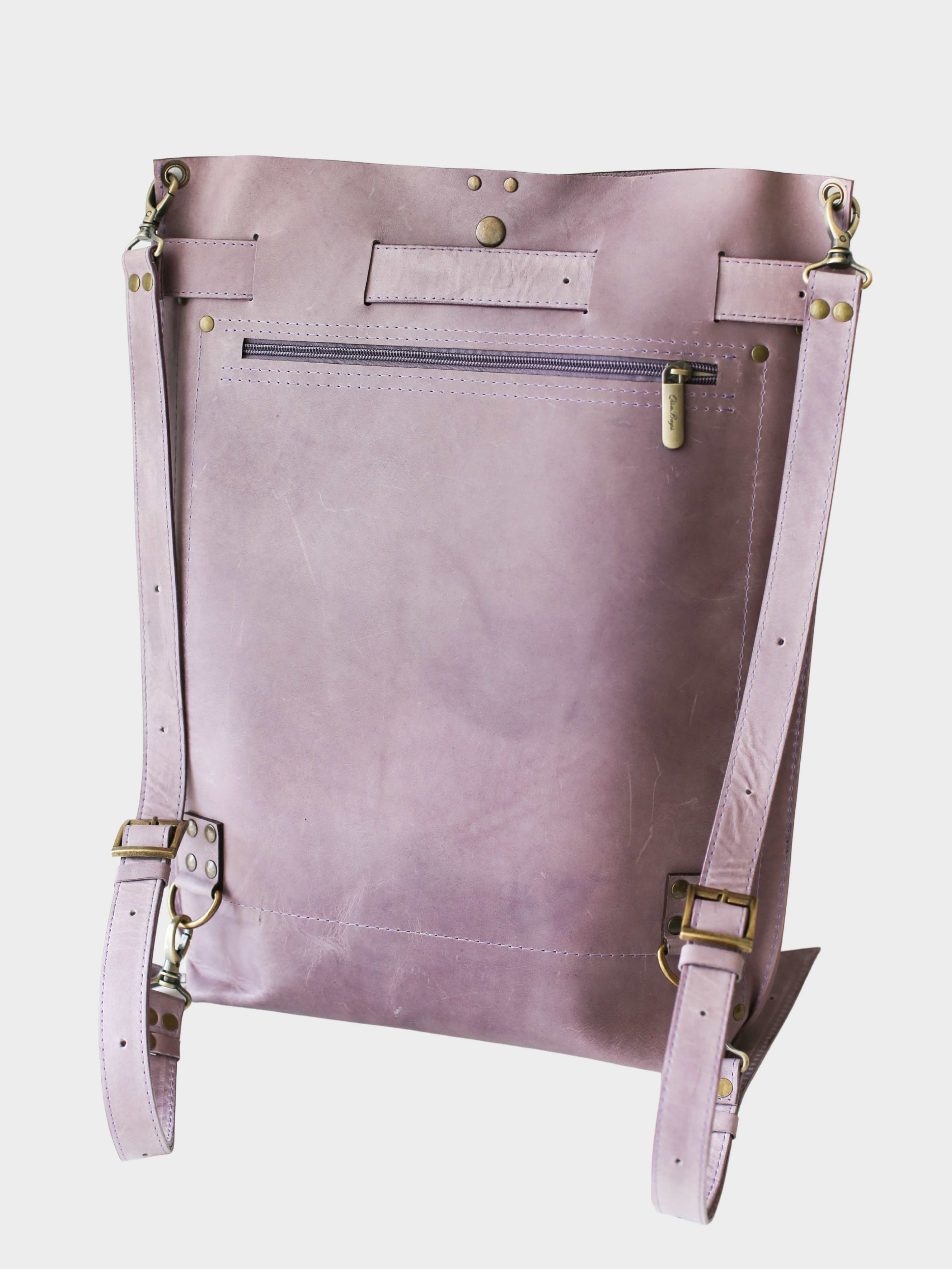 Grizzly Large Leather Backpack Purse