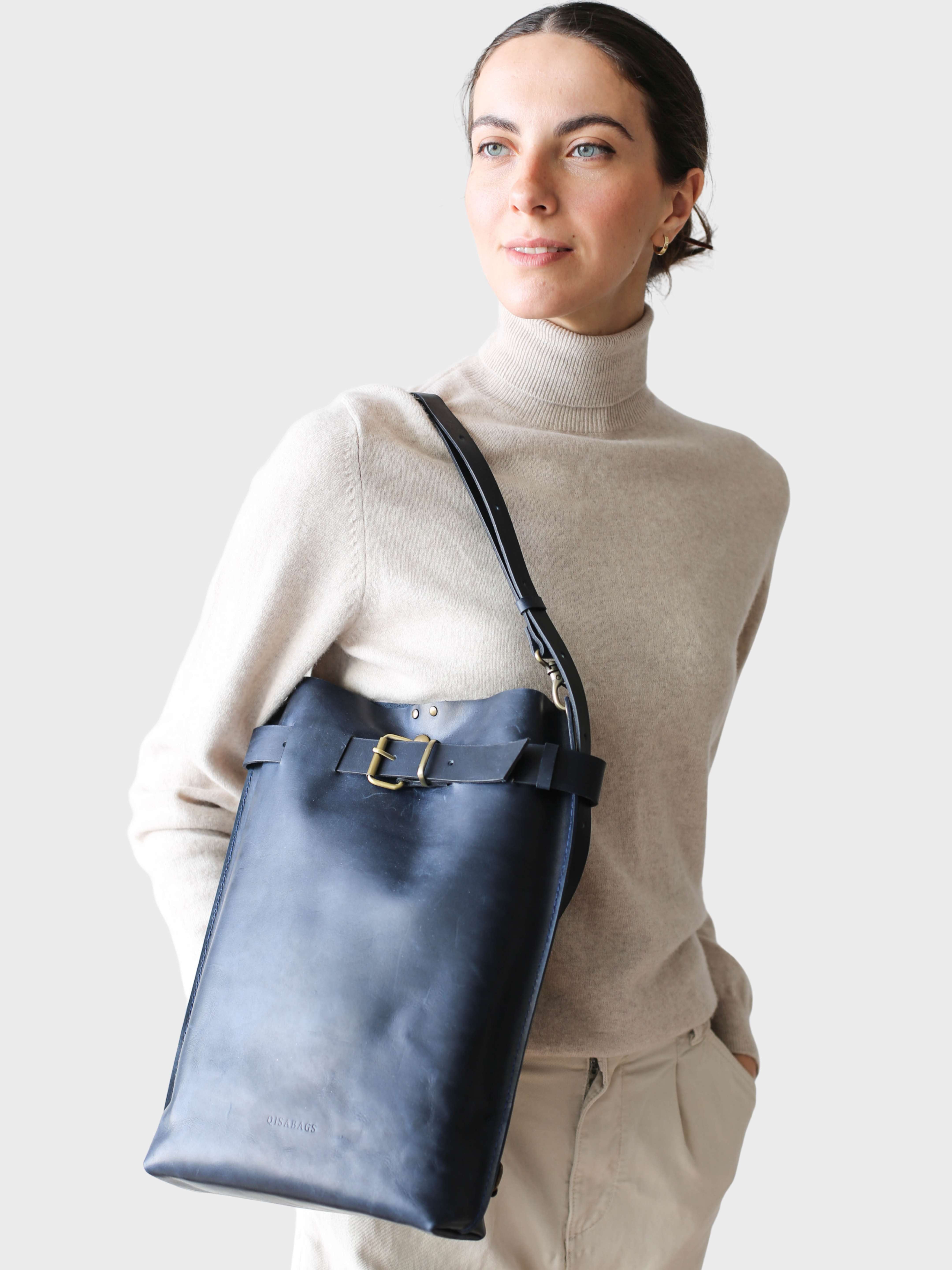 Grizzly Large Leather Backpack Purse