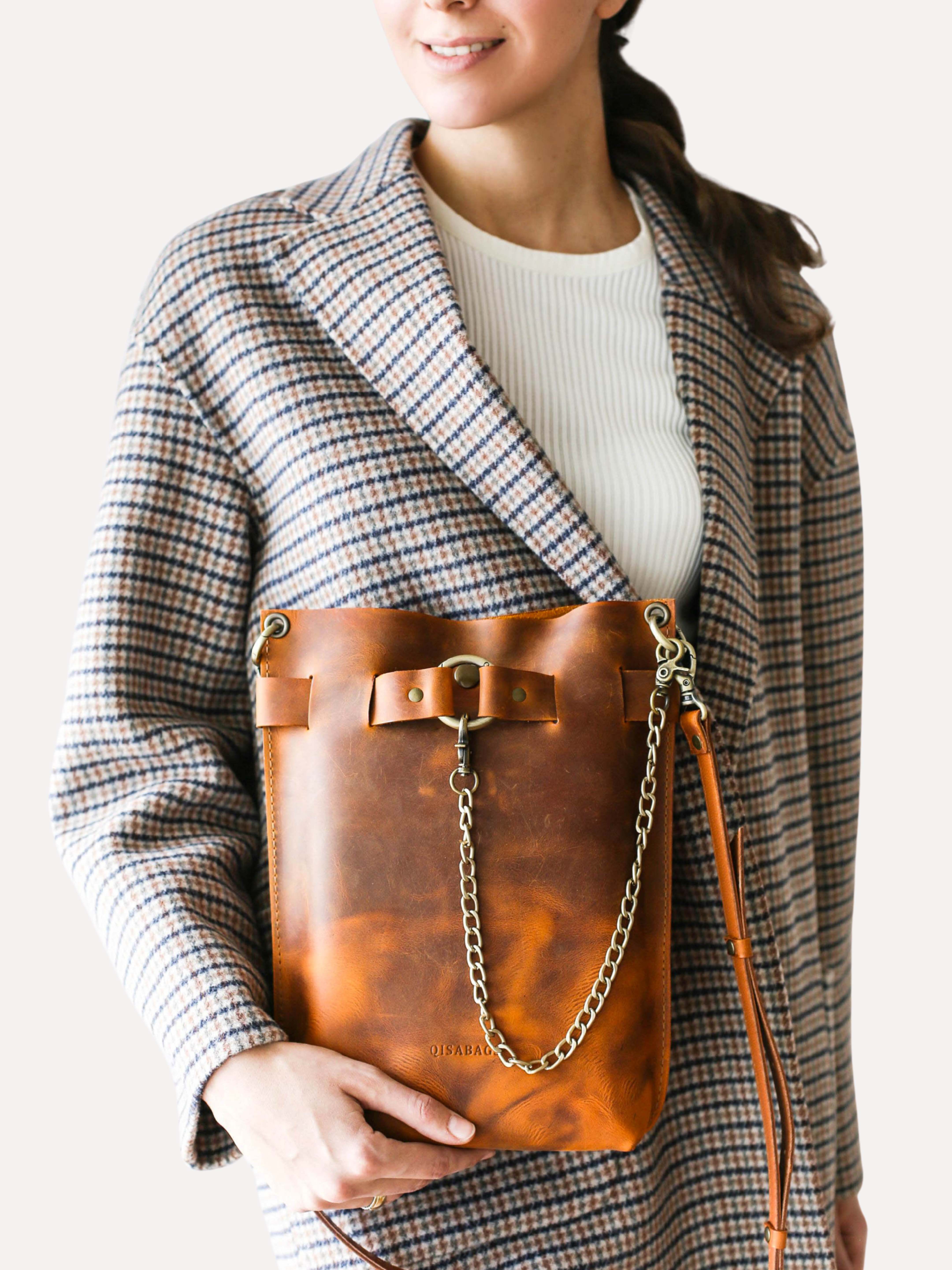 Brown Leather Backpack | Womens | QisaBags