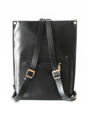 Black Leather Backpack for laptop