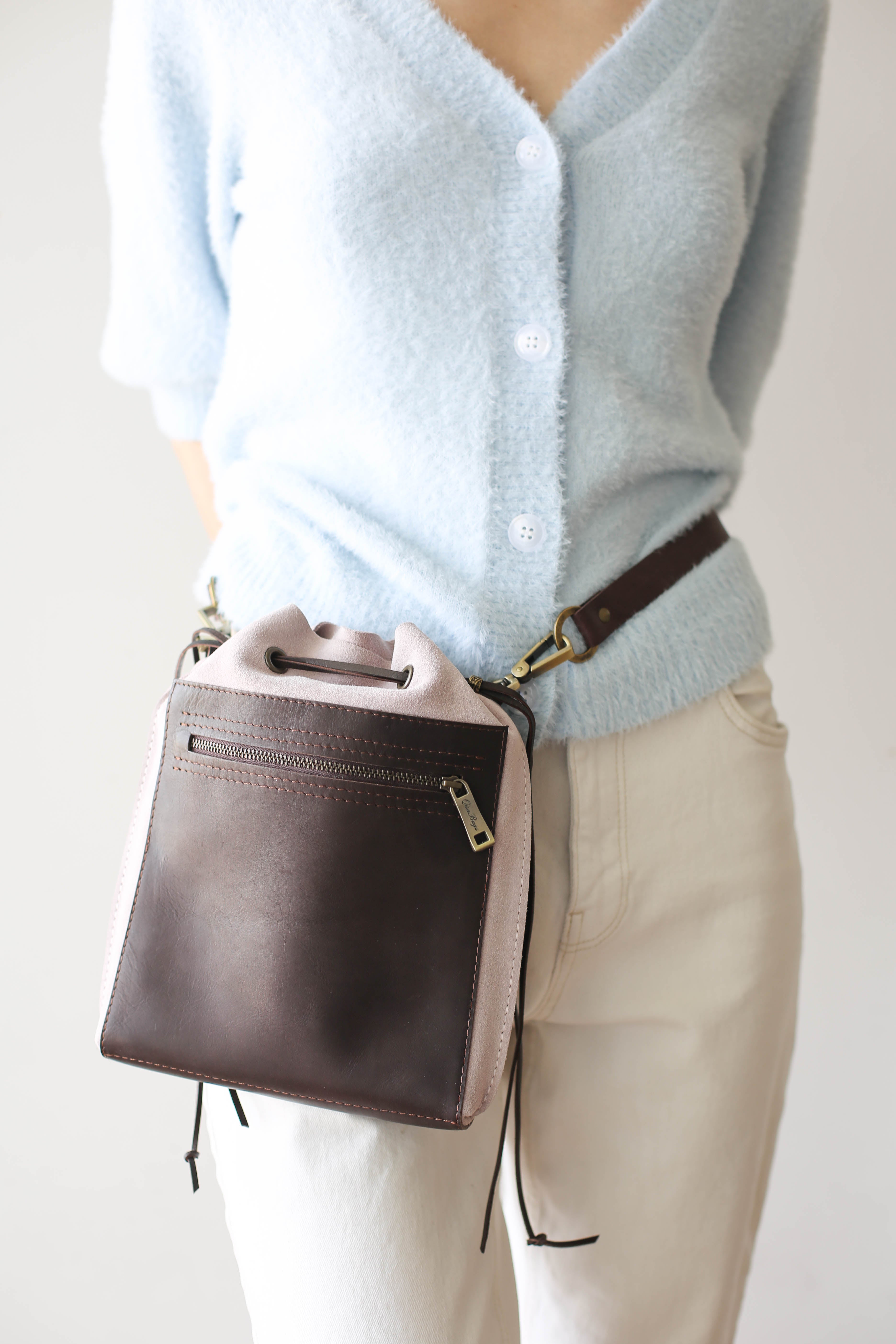 Lilac Mini Suede Bag