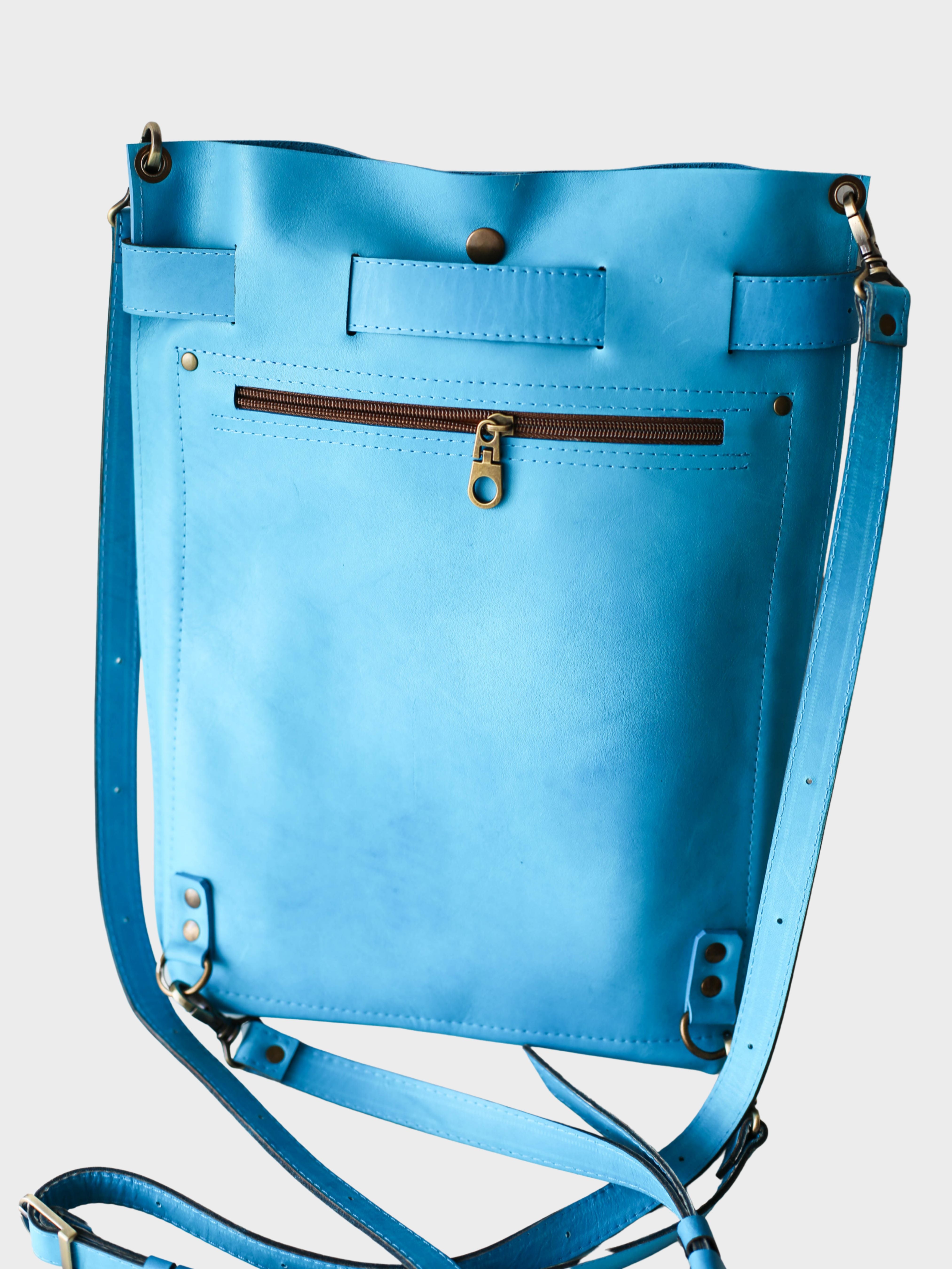 Grizzly Large Leather Backpack Purse