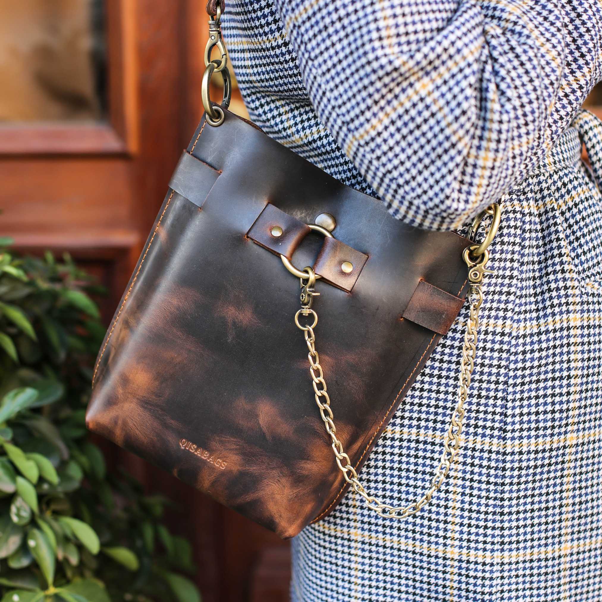 Vintage Leather Backpack | Leather Backpack Purse - Qisabags