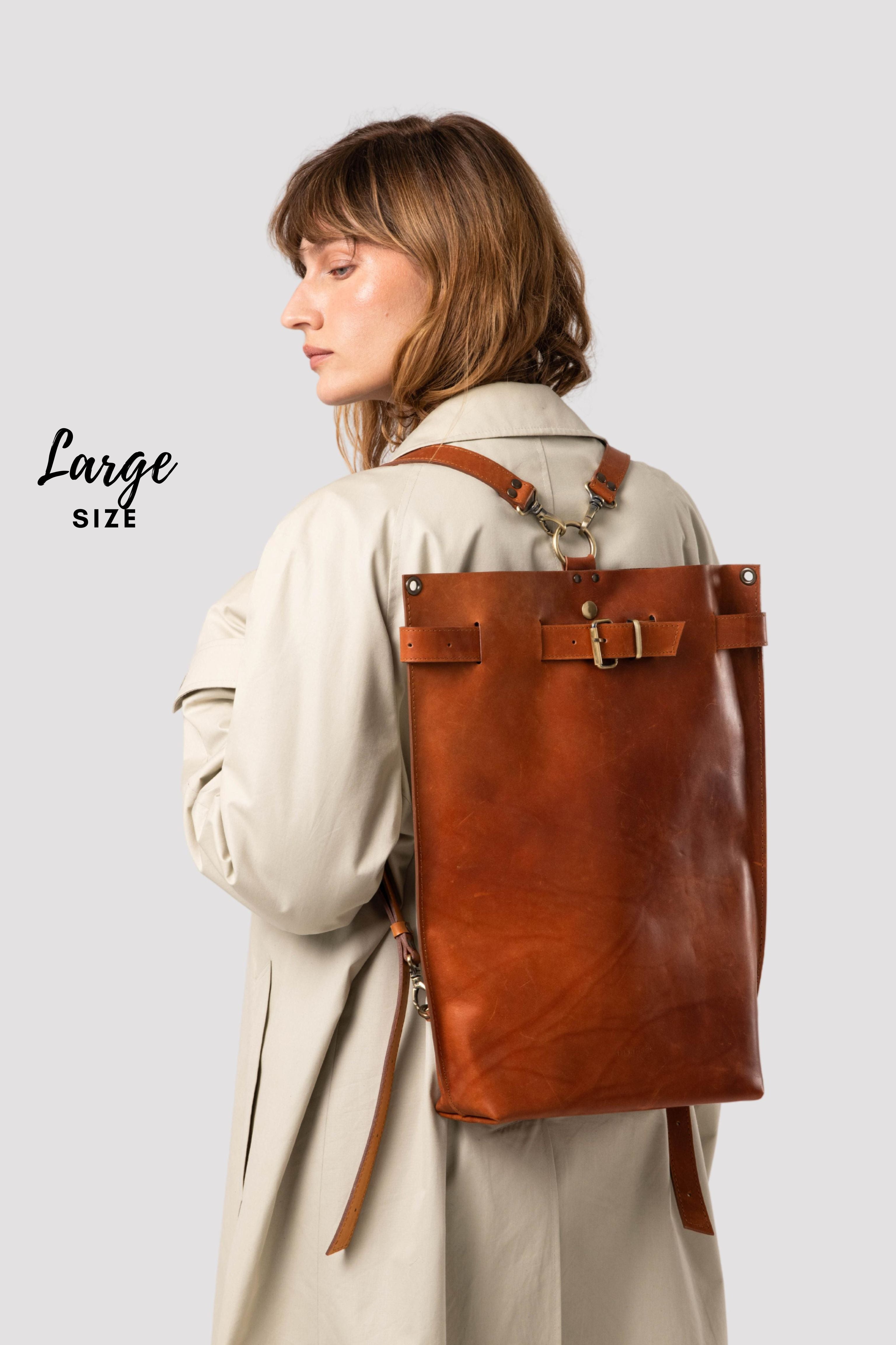 Brown Large Leather backpack