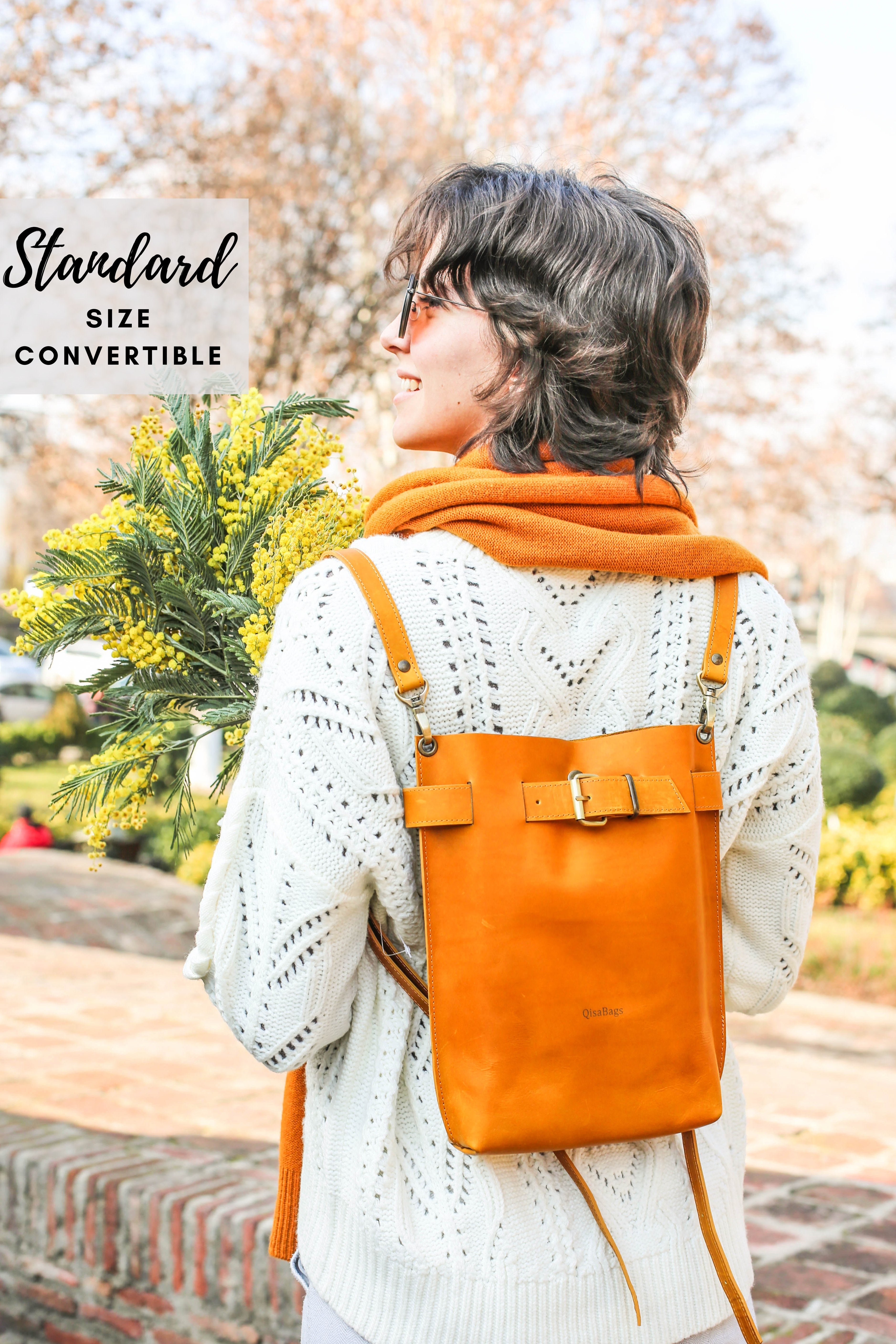 Yellow Leather Crossbody Bag | Handmade Leather Bags
