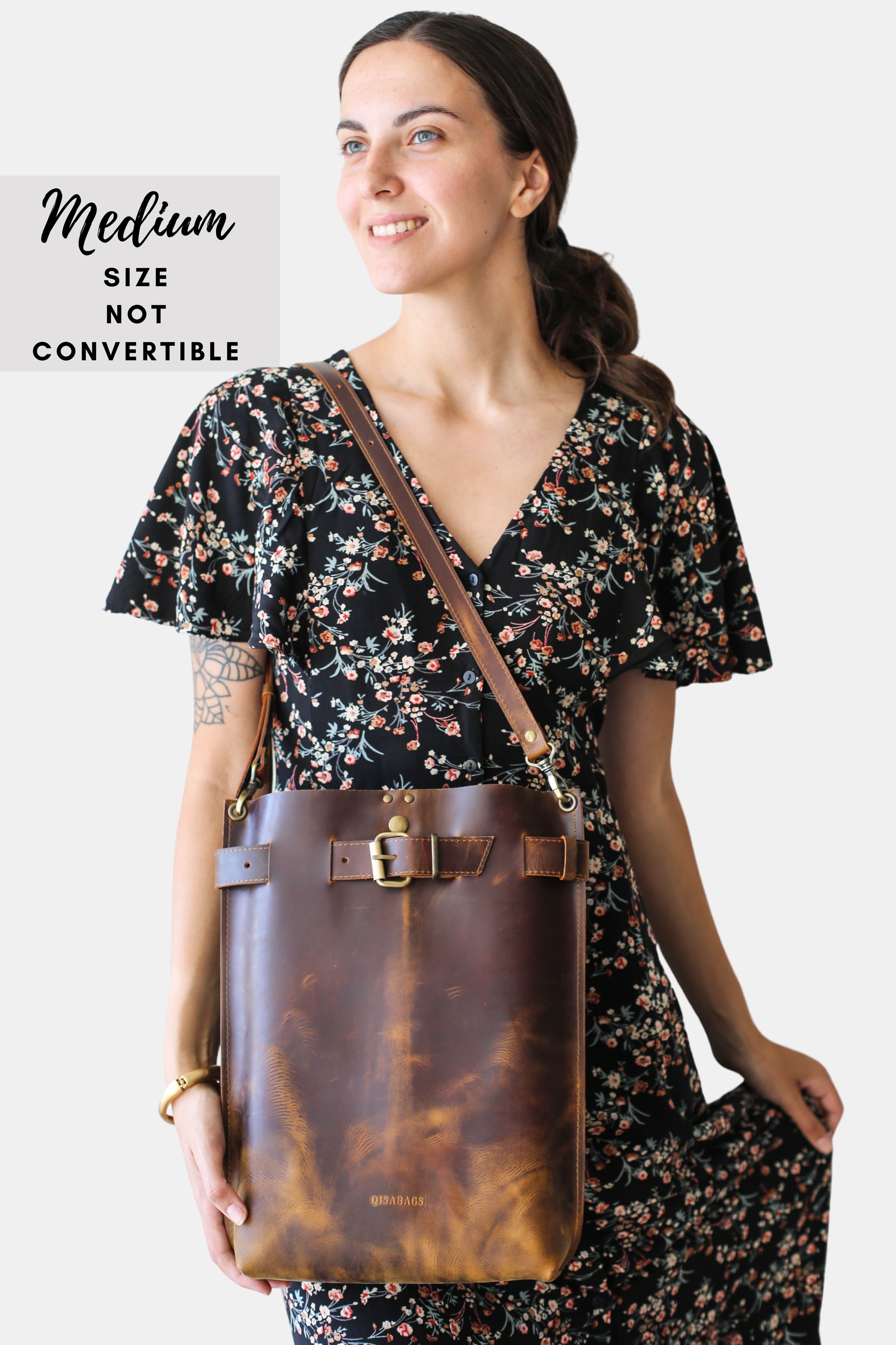 dark brown Leather cross body bag