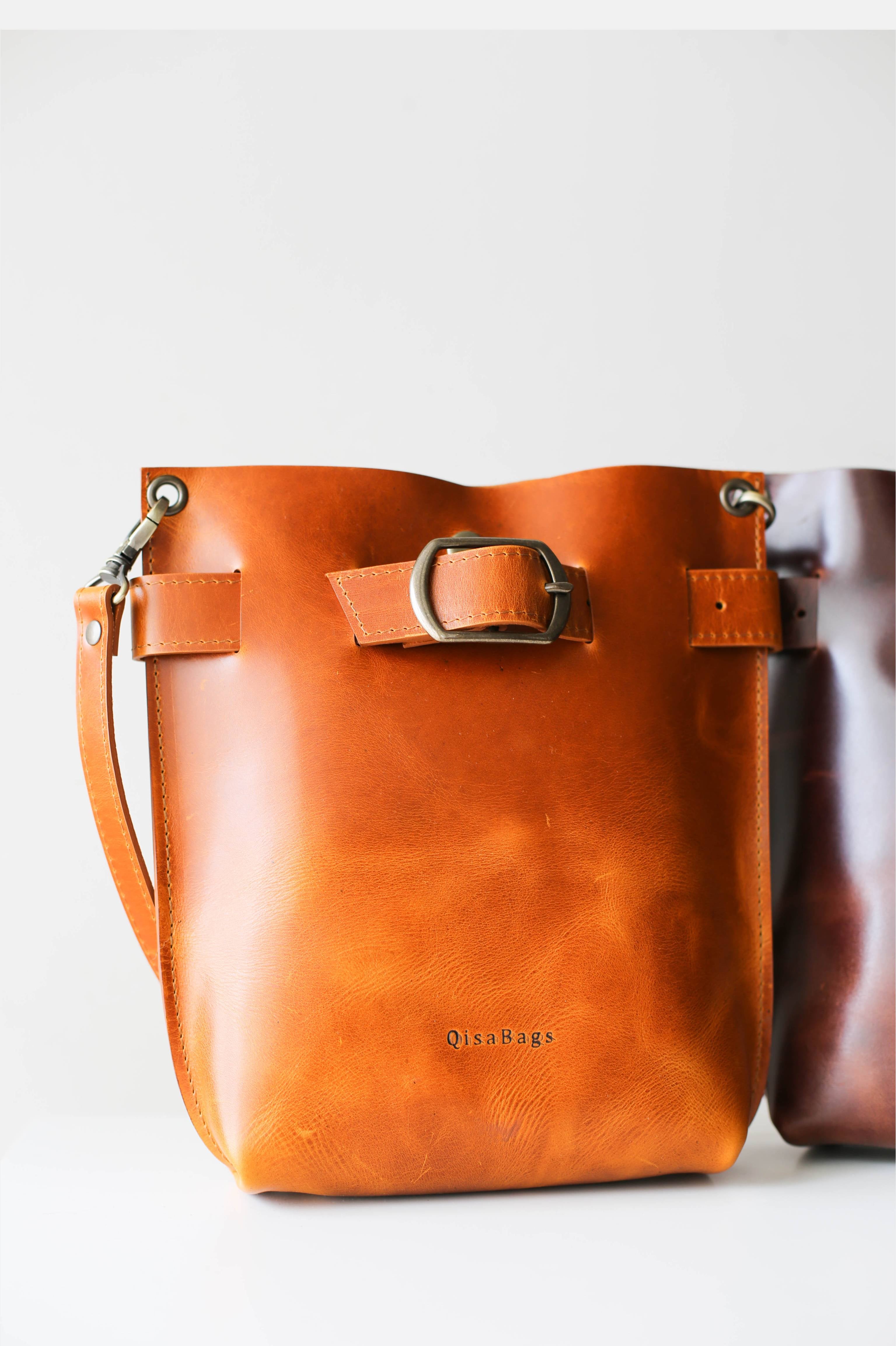 Valentina Cognac Brown Leather Bag