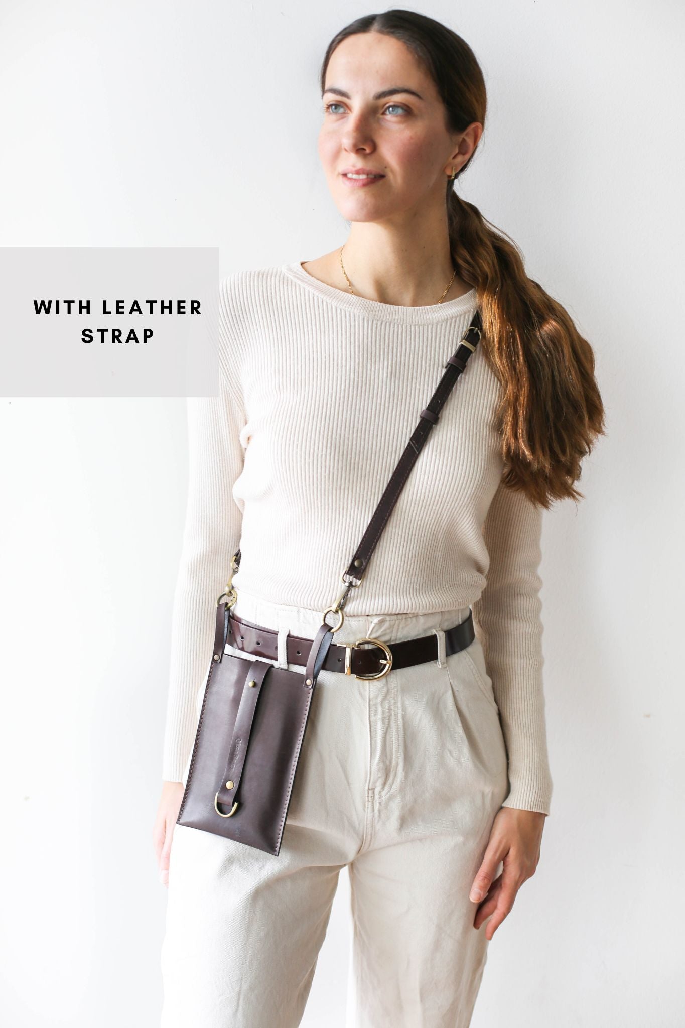 leather phone crossbody bag​