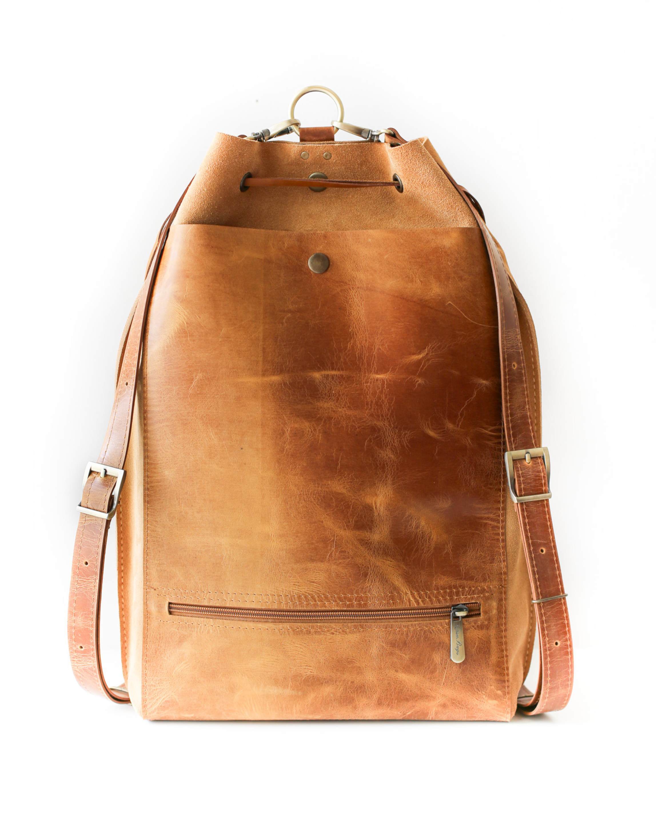 Sahara Brown Leather Backpack