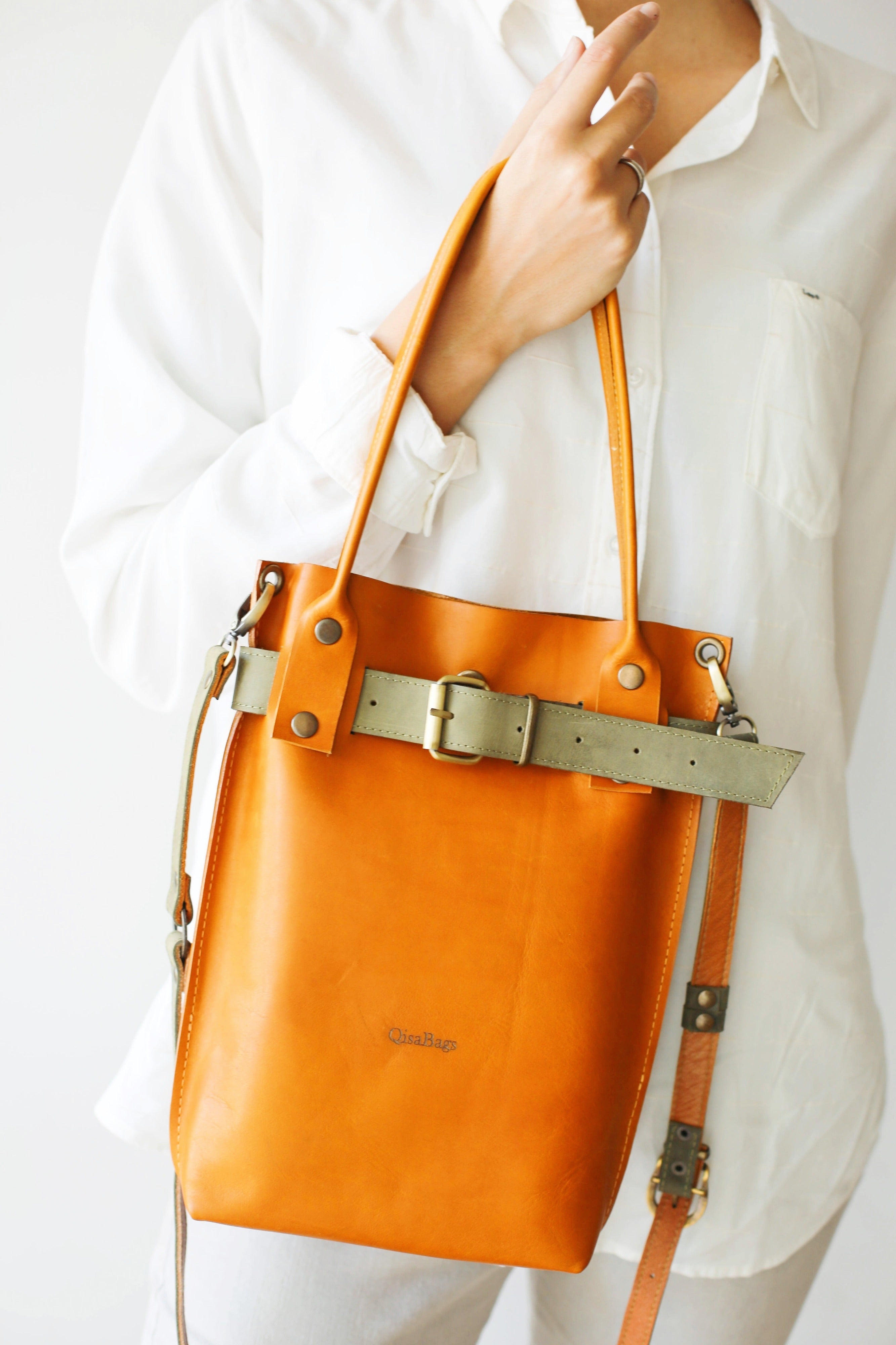 Yellow Designer Bag | Leather Handbags | Qisabags