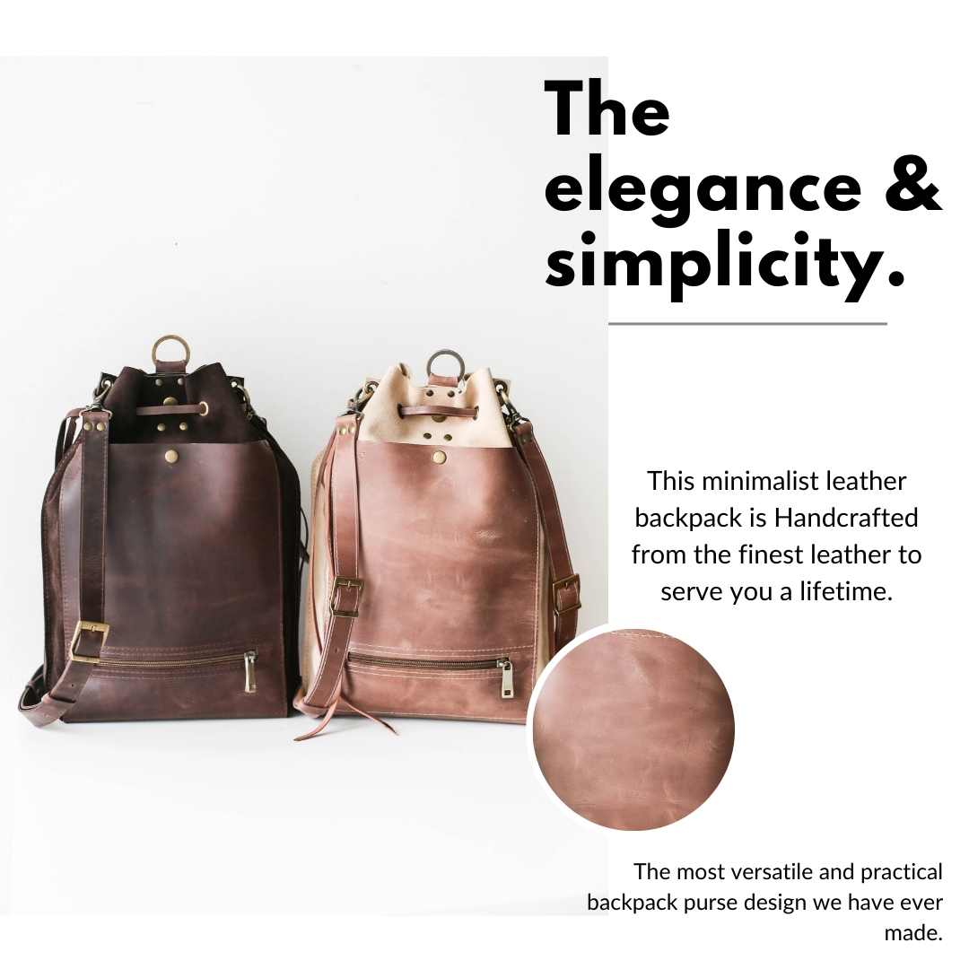 Buy Own Classy Women's Genuine Suede Leather Luxury Backpack