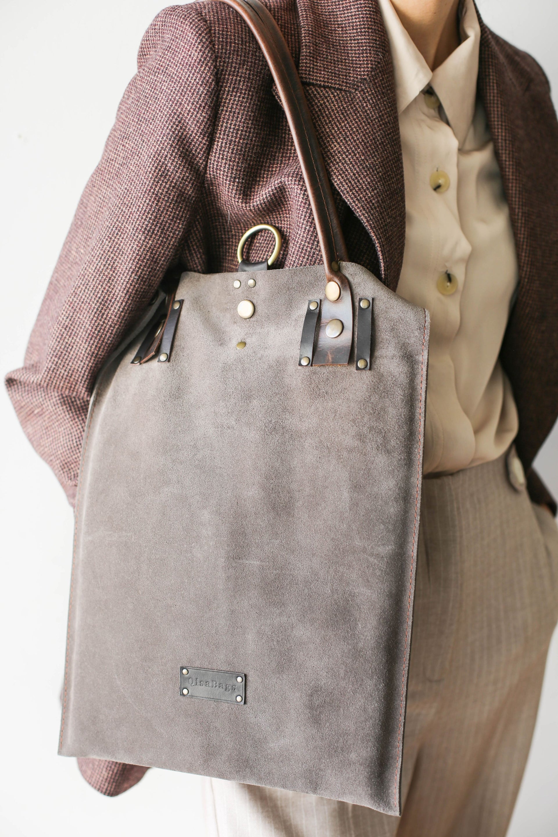 designer suede handbags