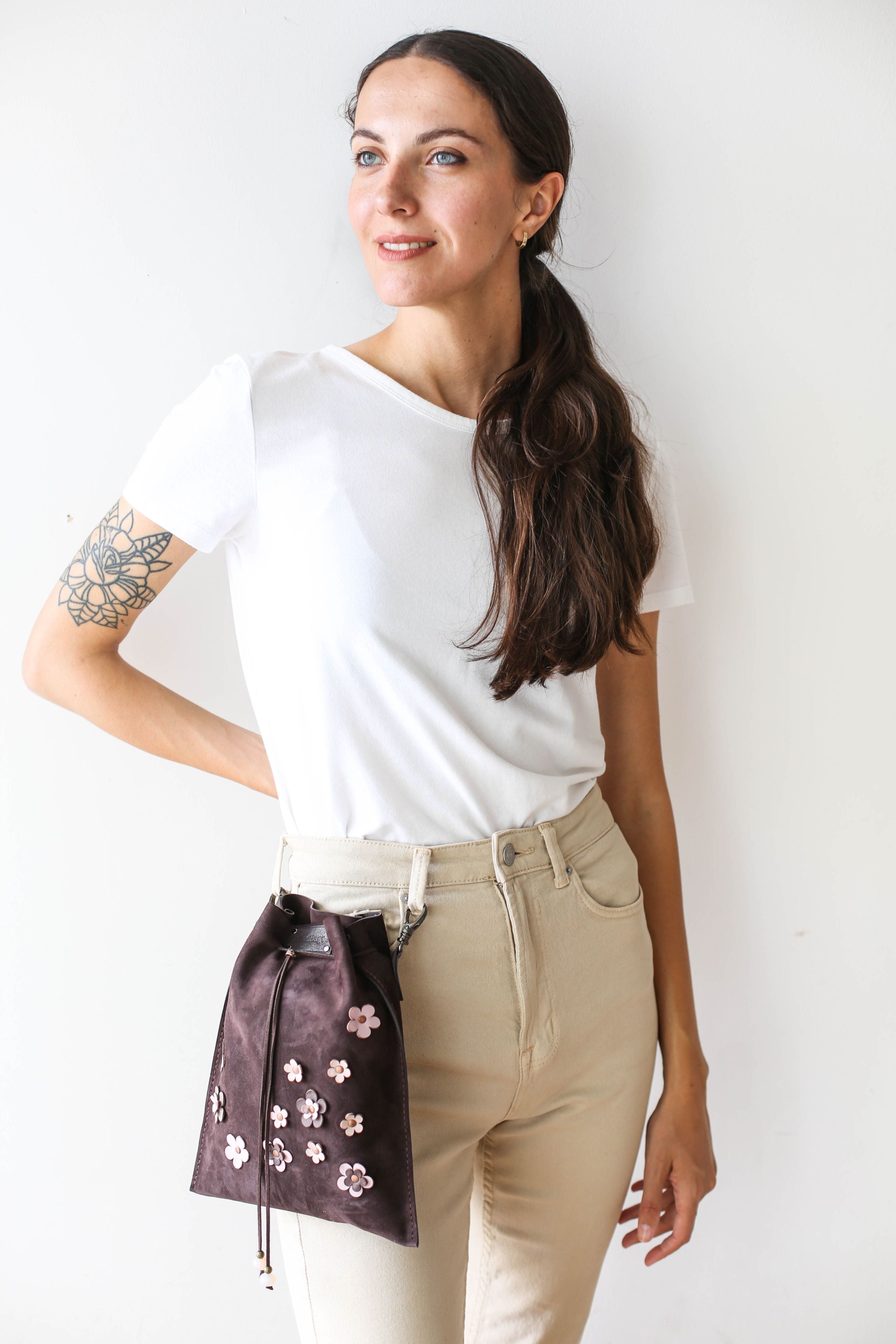 Brown Leather Waist bag