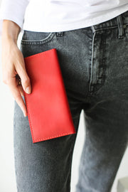 Red Bifold Leather Wallet
