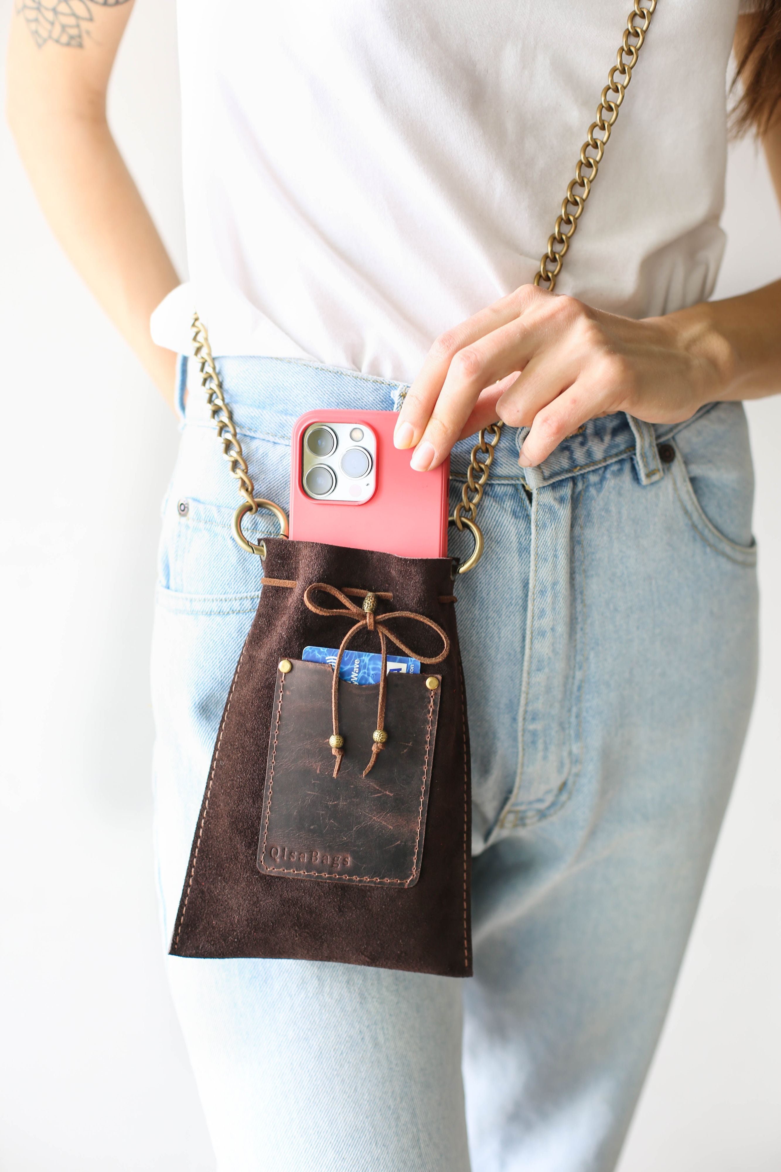 leather coin pouch