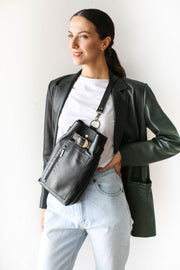 leather sling bag women's