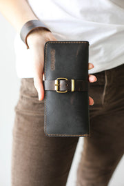 women's bifold leather wallet