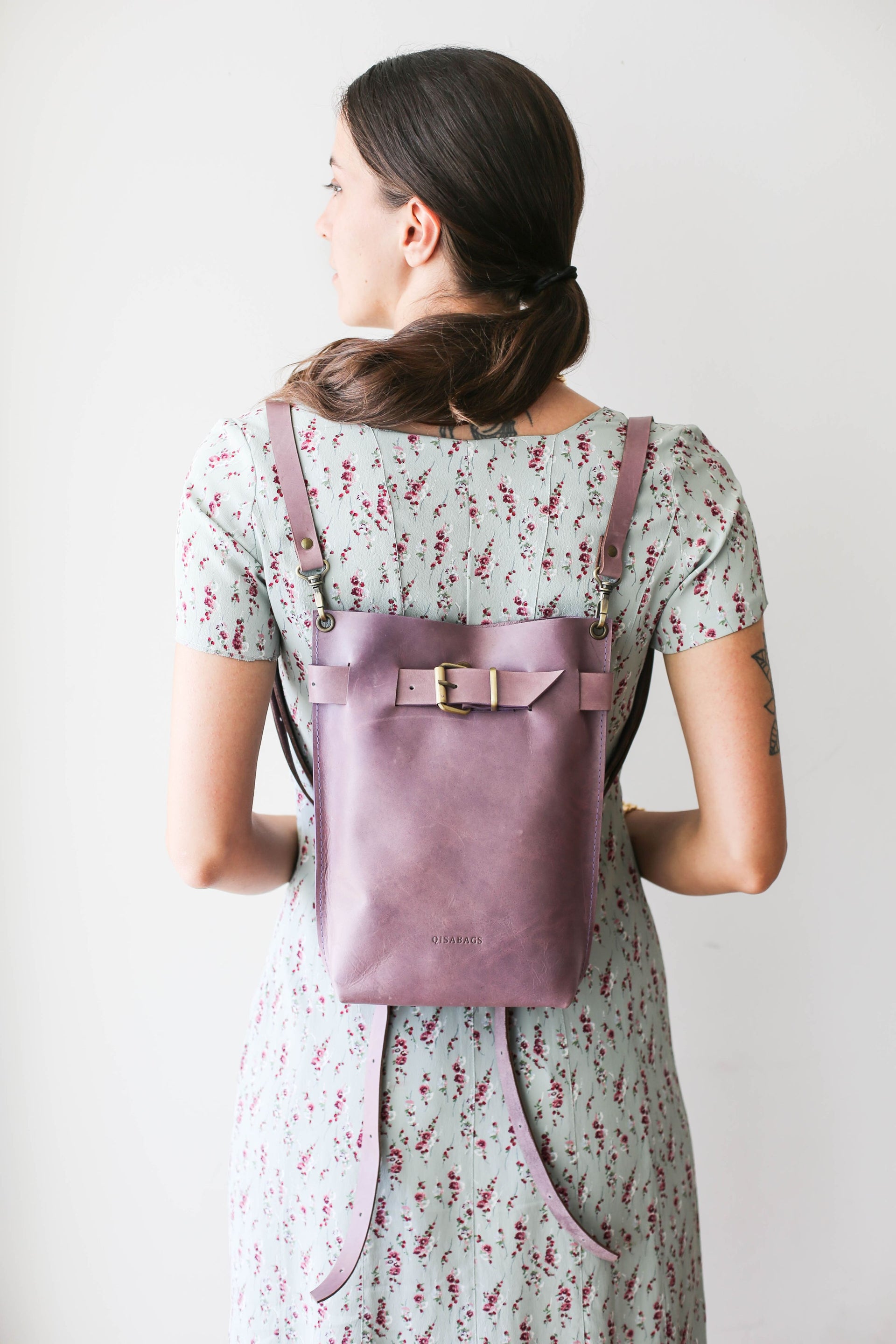 leather purse backpack 