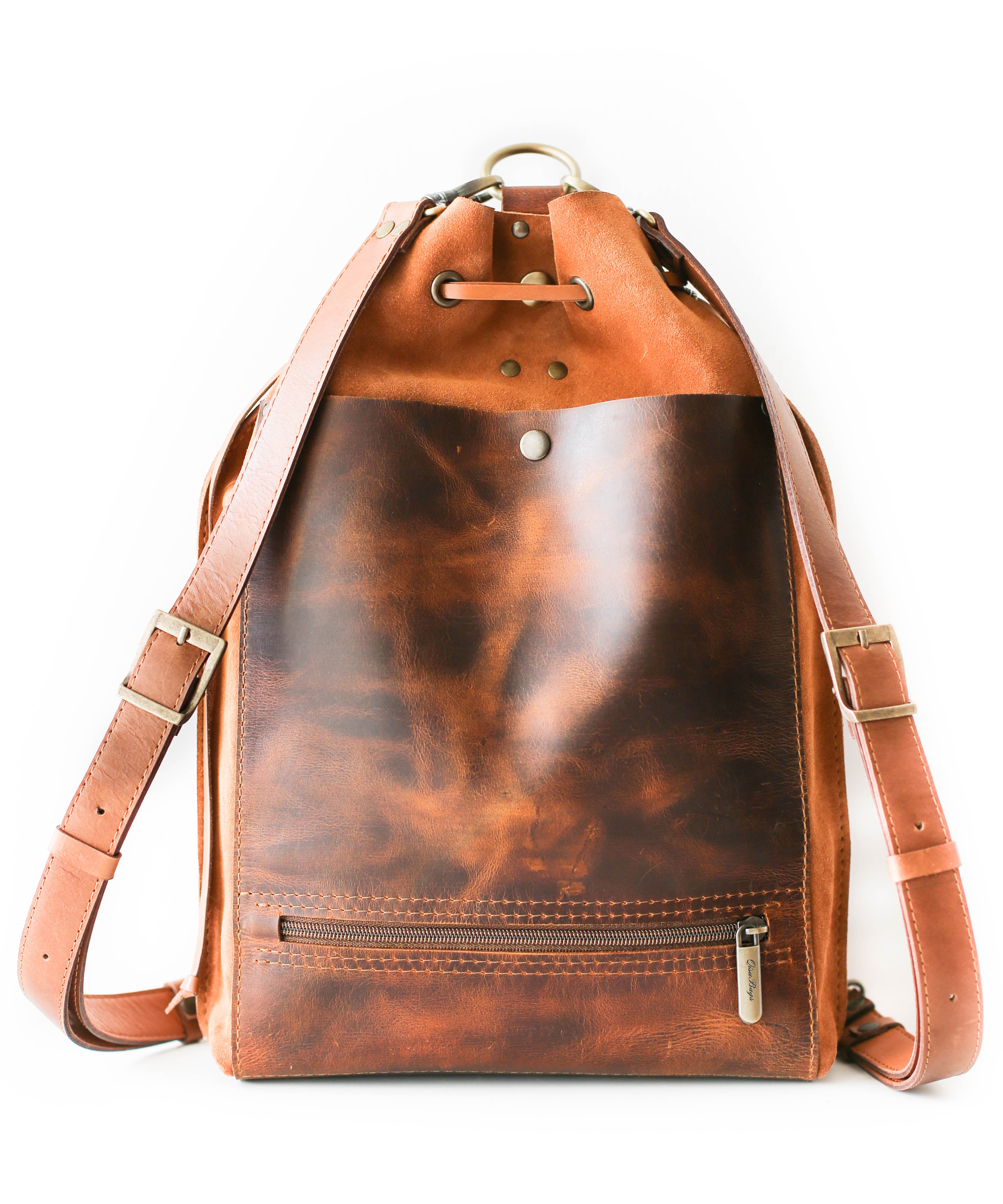 Brown Leather Backpack