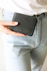 mens wallet leather black