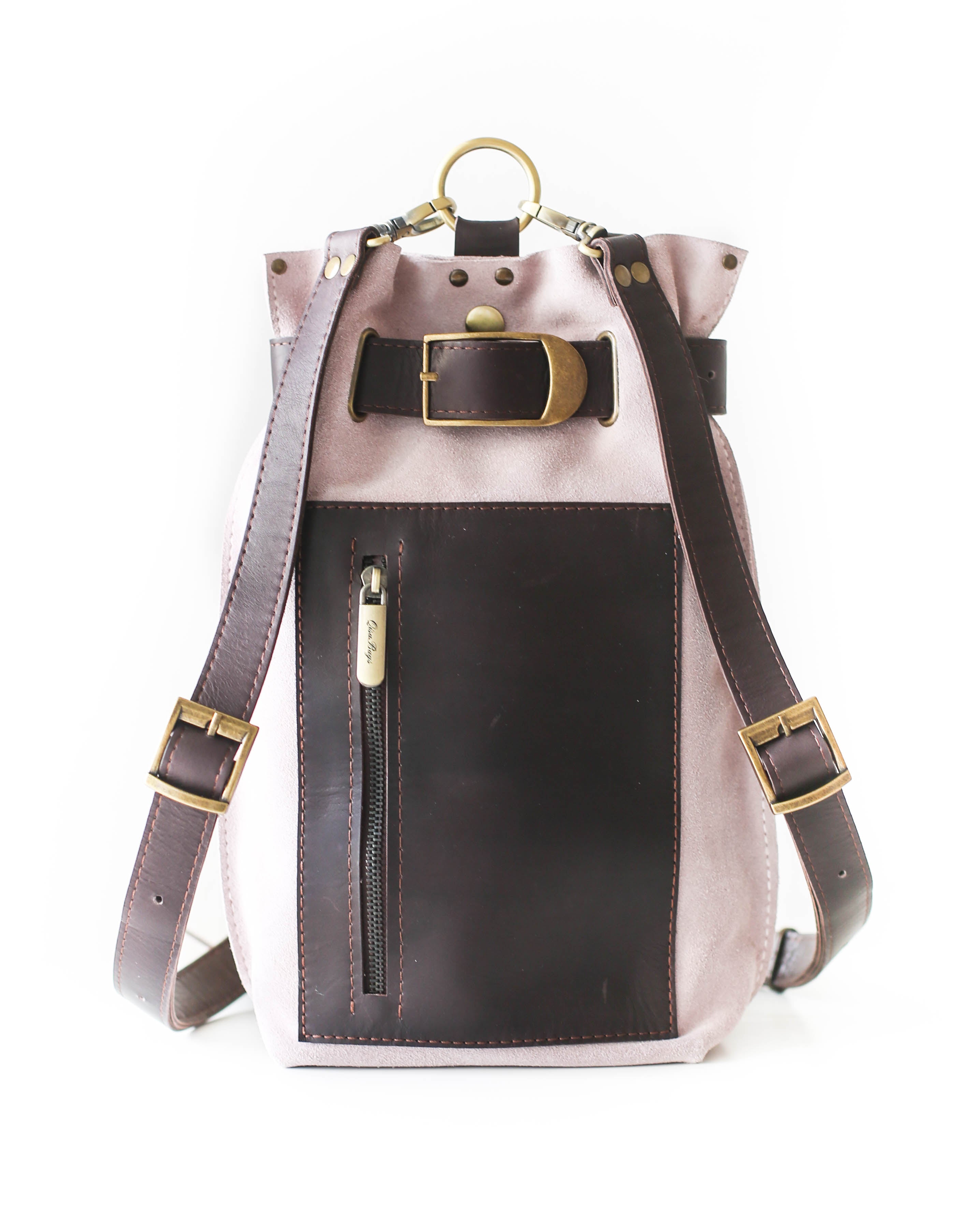 Women's Suede Crossbody Backpack