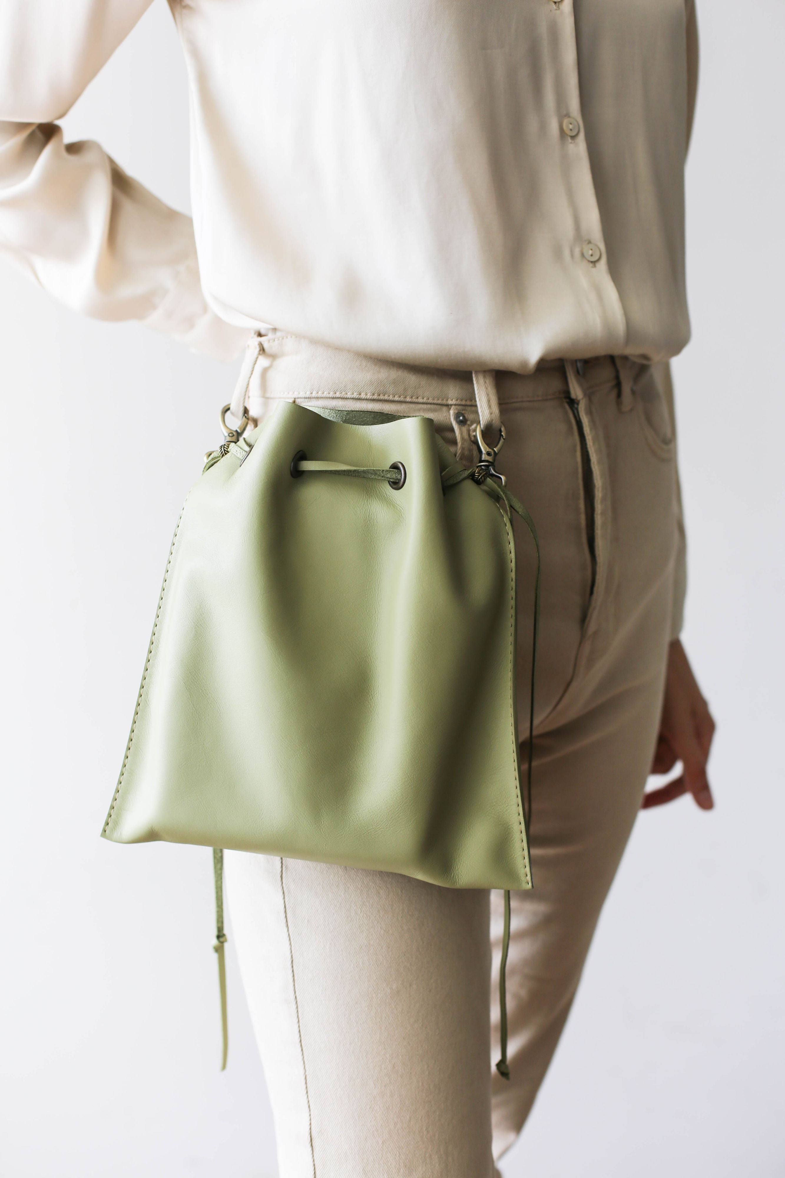 Green Leather Purse